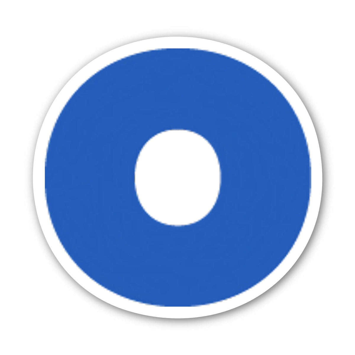 Number '0' Blue Sticker – Big Moods