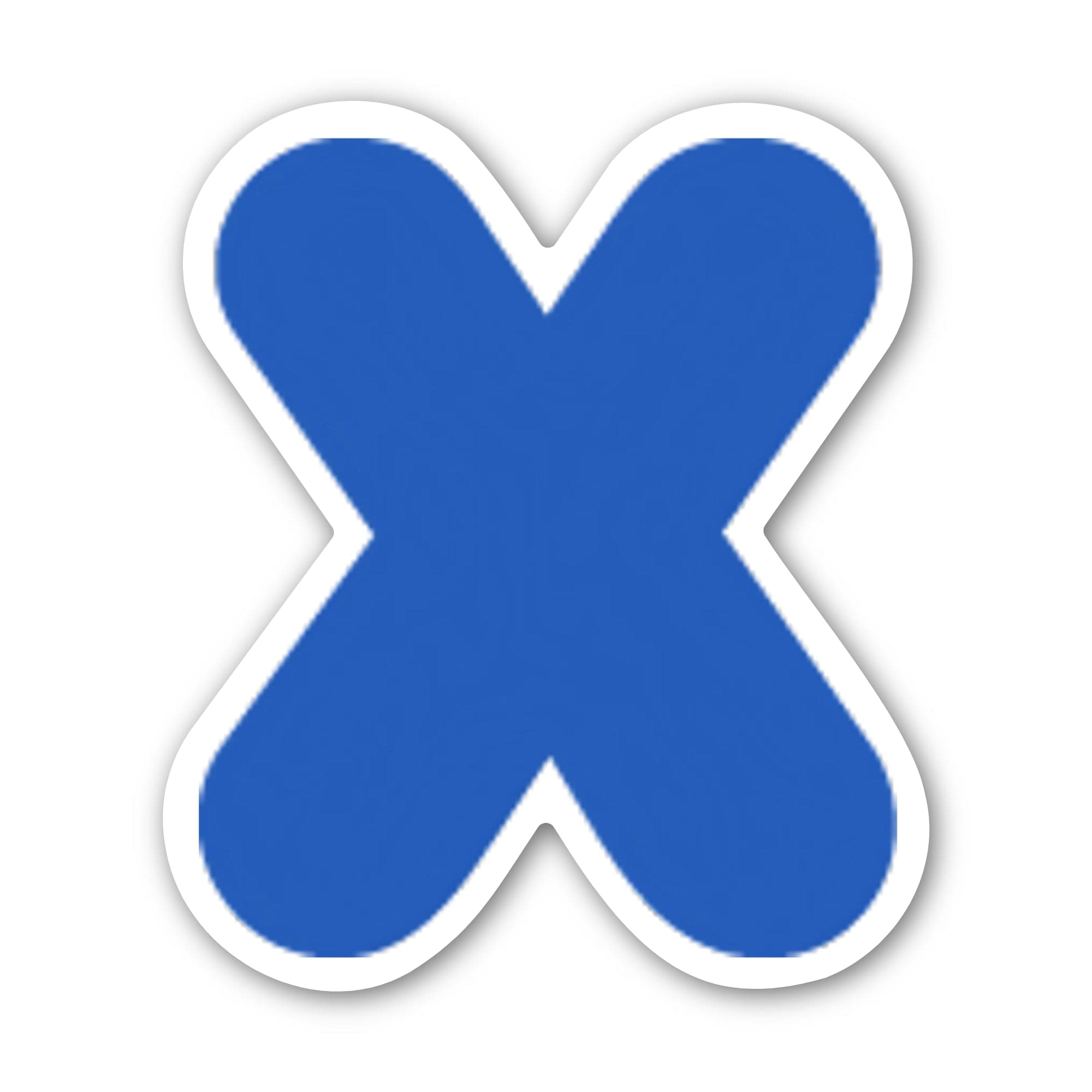 X Sticker Large Letter 'X' Uppercase Blue Alphabet Sticker – Big Moods