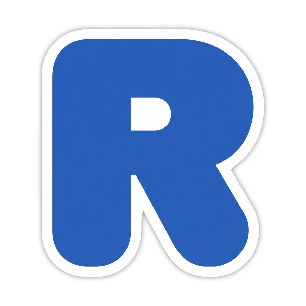Letter 'R' Uppercase Blue Alphabet Sticker – Big Moods