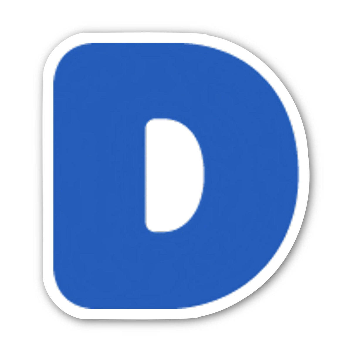 Letter 'D' Uppercase Blue Alphabet Sticker – Big Moods
