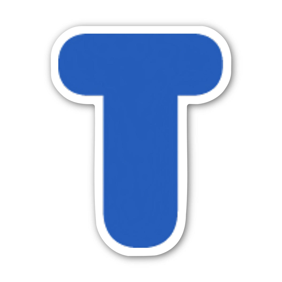 Letter 'T' Uppercase Blue Alphabet Sticker – Big Moods