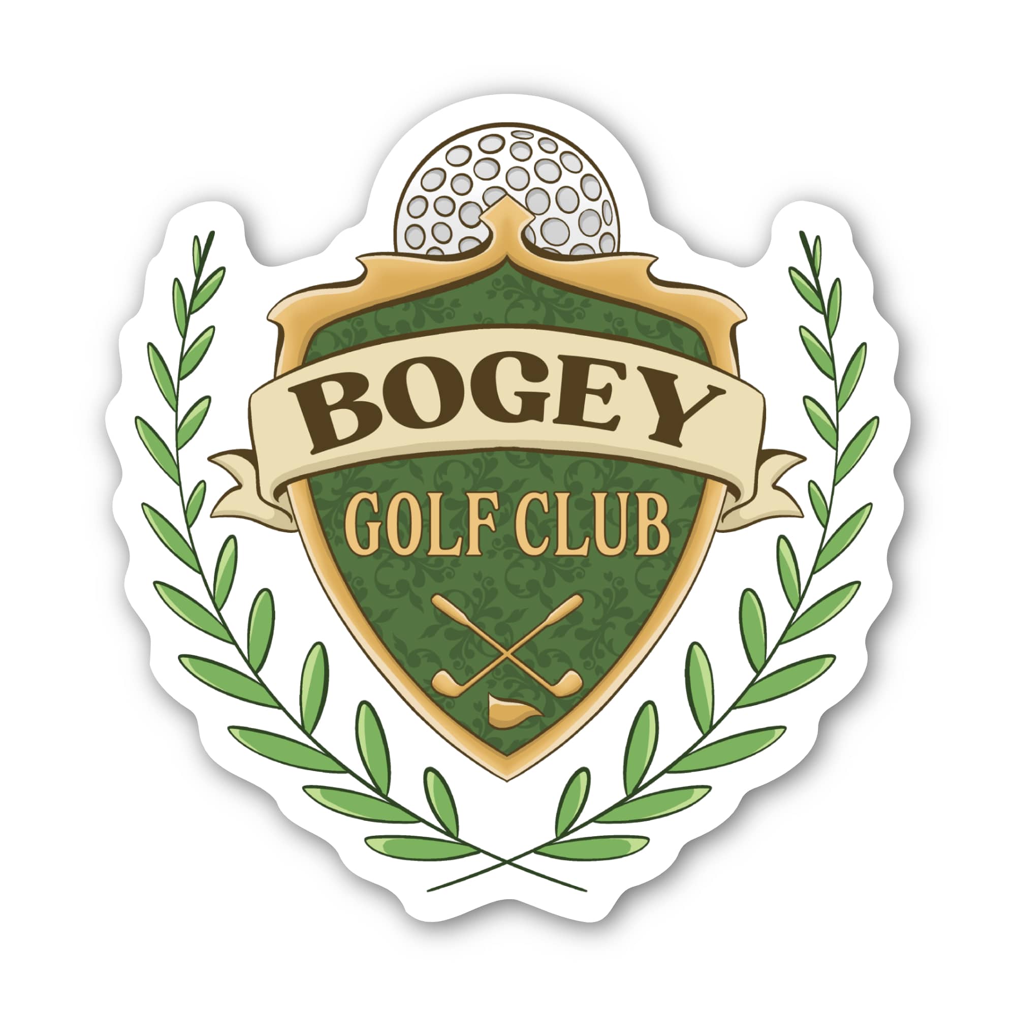 Bogey Image Bogey Golf Club Crest Golf Sticker – Big Moods