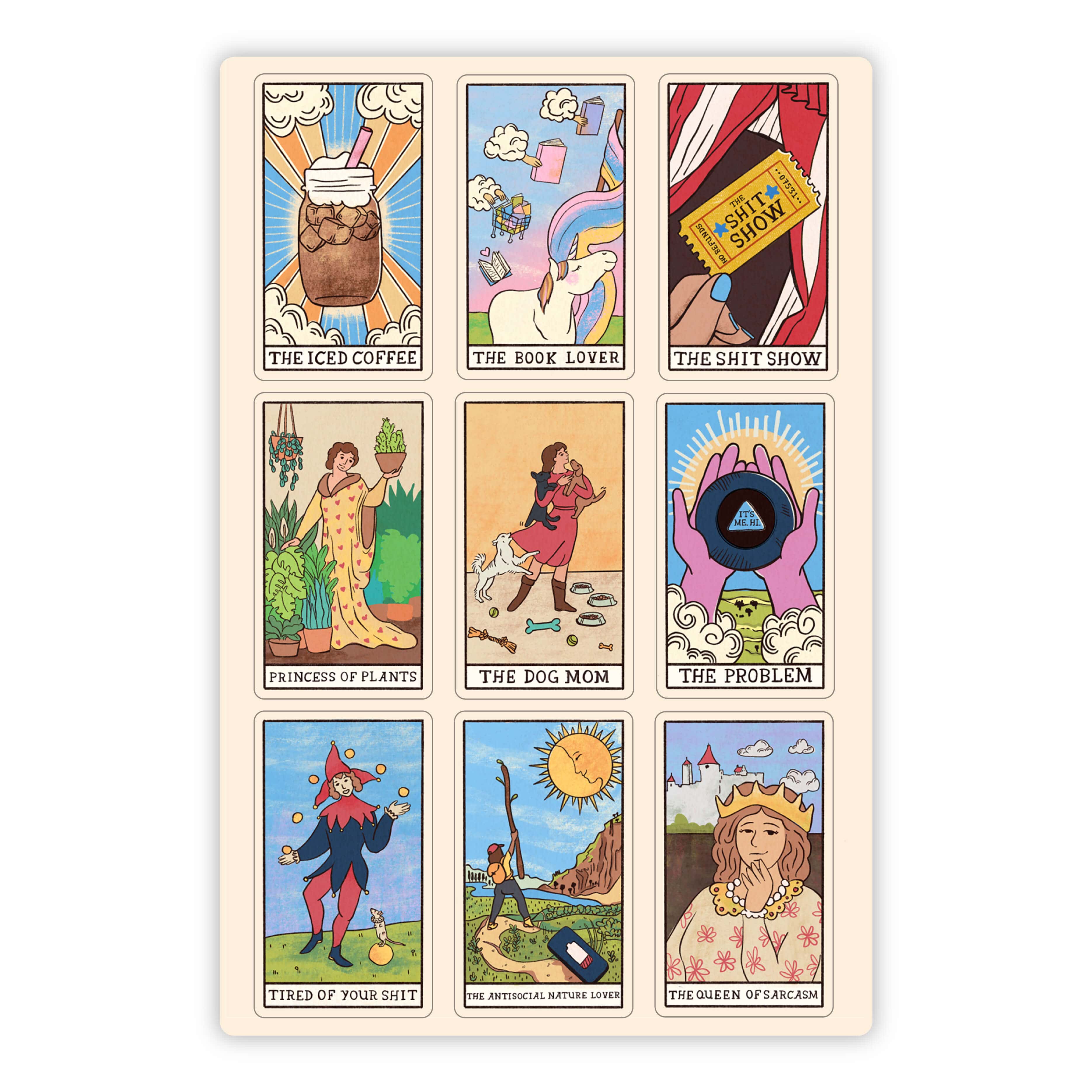 Tarot card Stickers - Free halloween Stickers