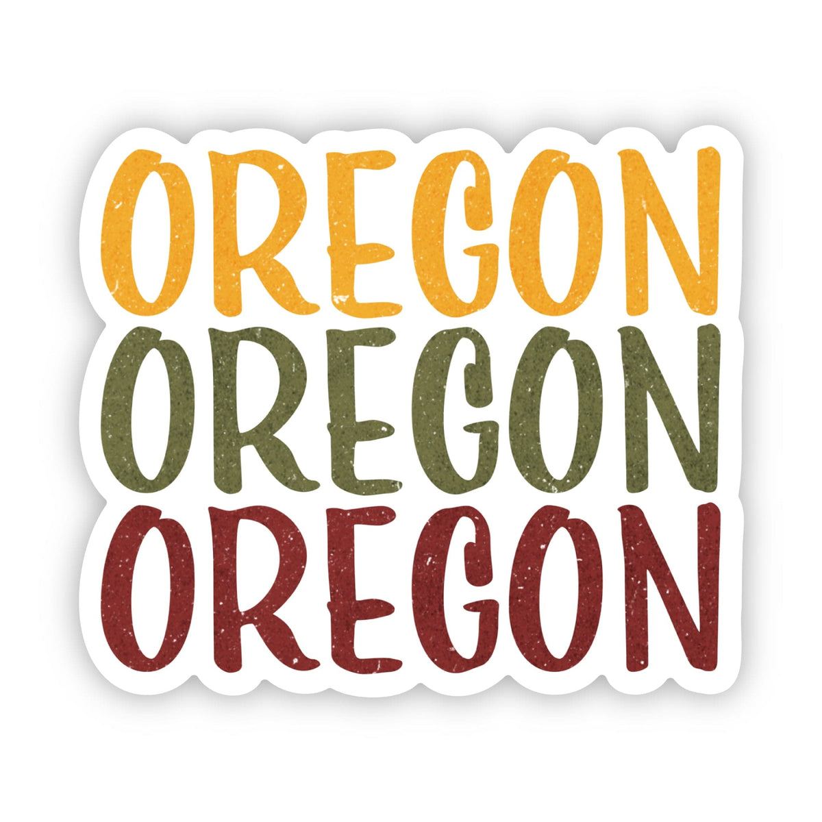 Oregon Text Sticker – Big Moods