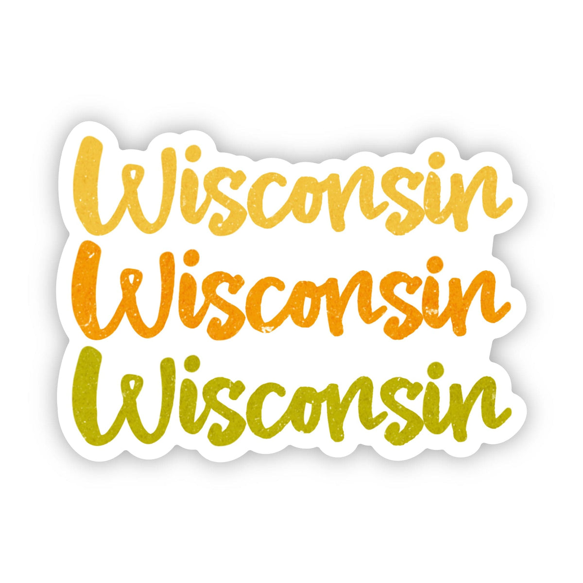 Wisconsin Text Sticker – Big Moods