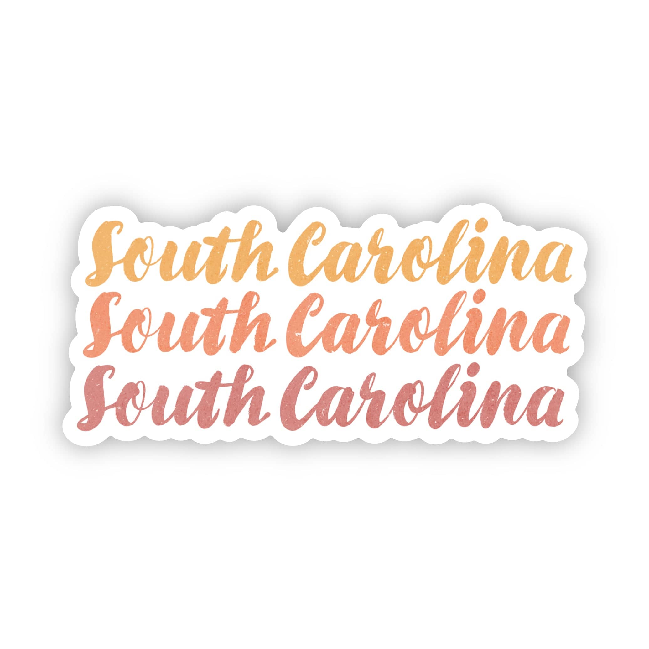 Sc Car Sticker South Carolina Text Sticker – Big Moods