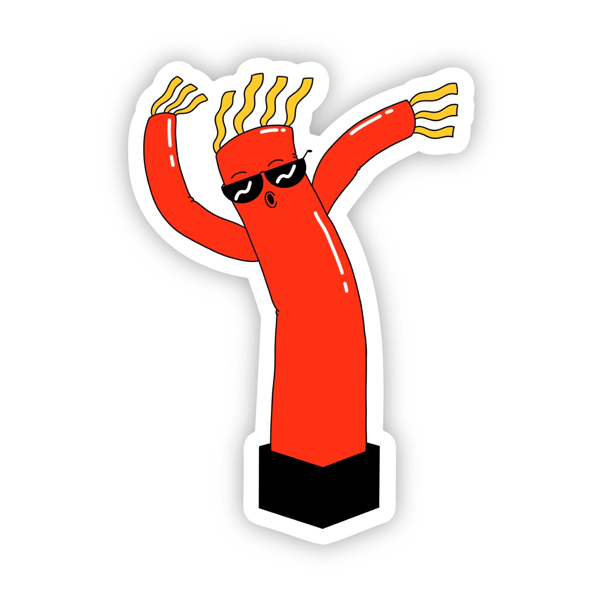 Wacky inflatable tube sticker - red – Big Moods