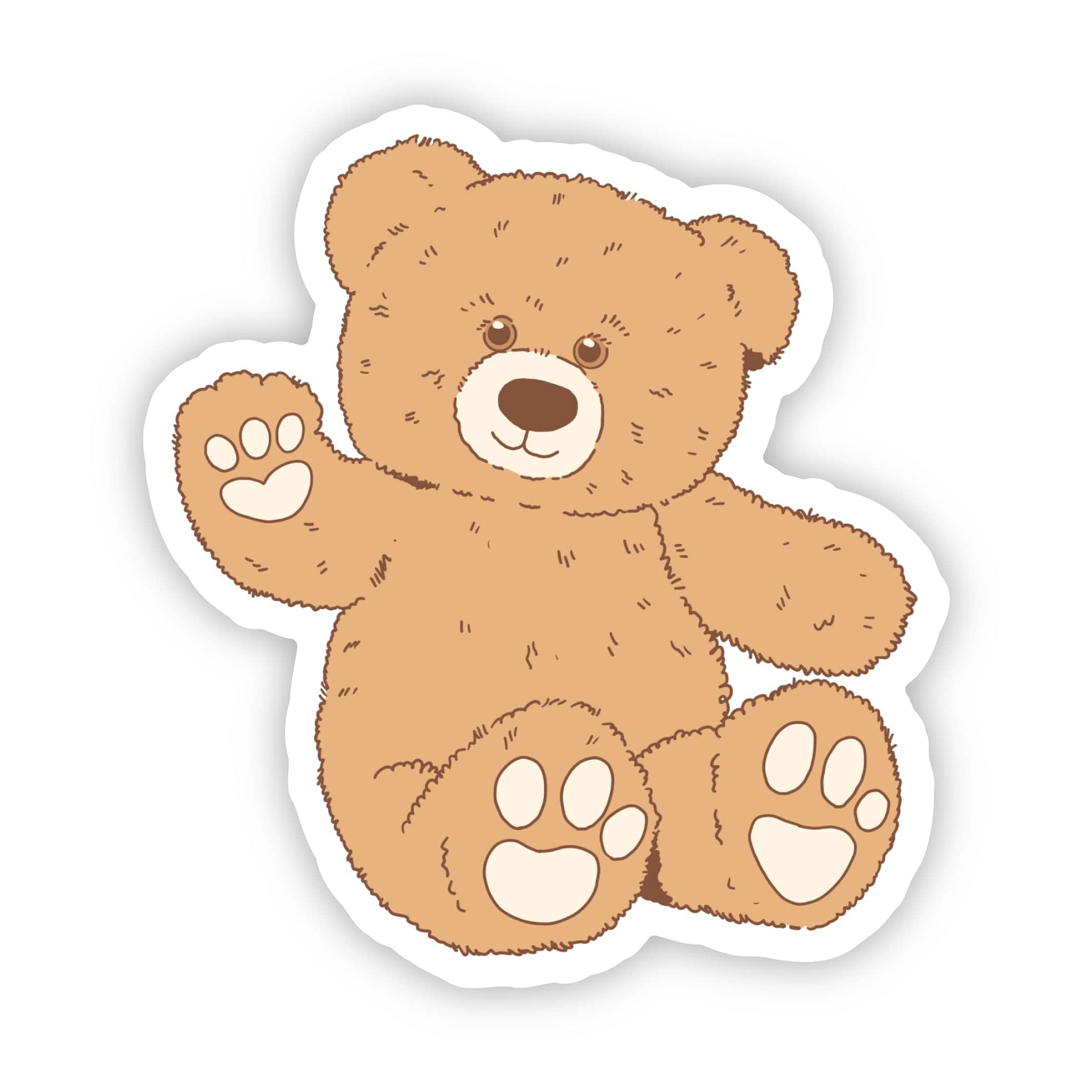 Sticker Plush Cute Stuffed Bear Sticker – Big Moods