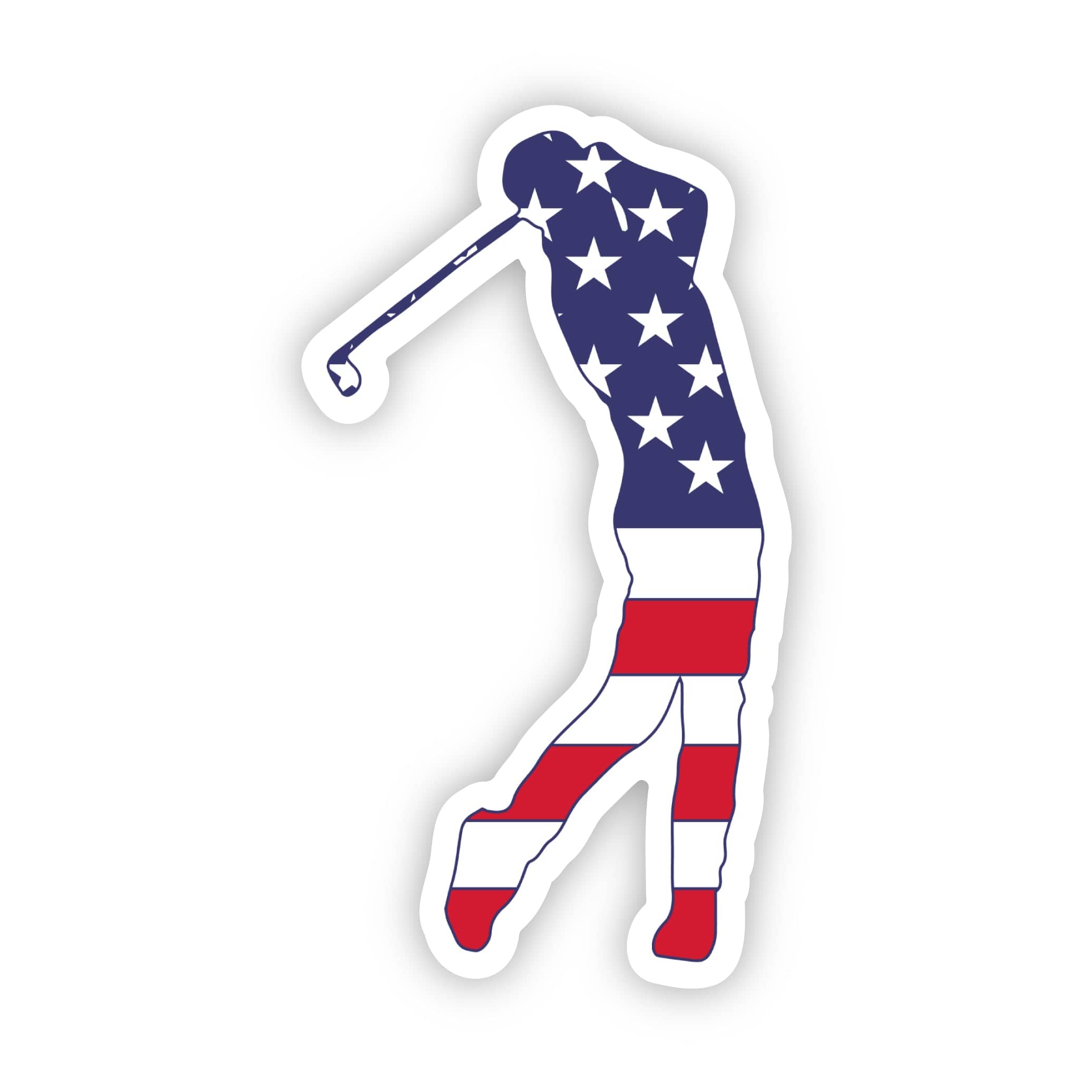 Golf Sticker - American Flag – Big Moods