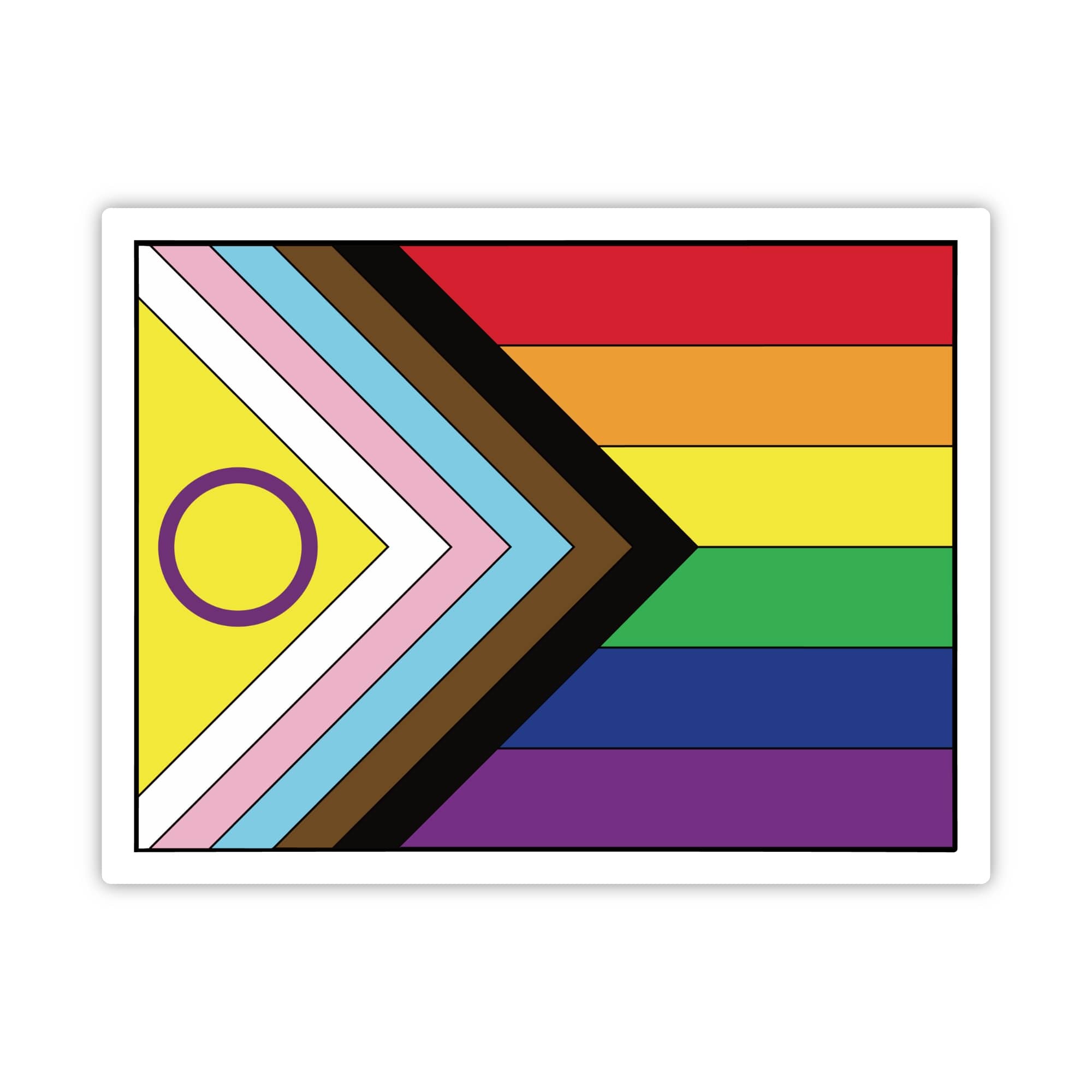 Progress Plus Flag Progress Pride Flag Sticker – Big Moods