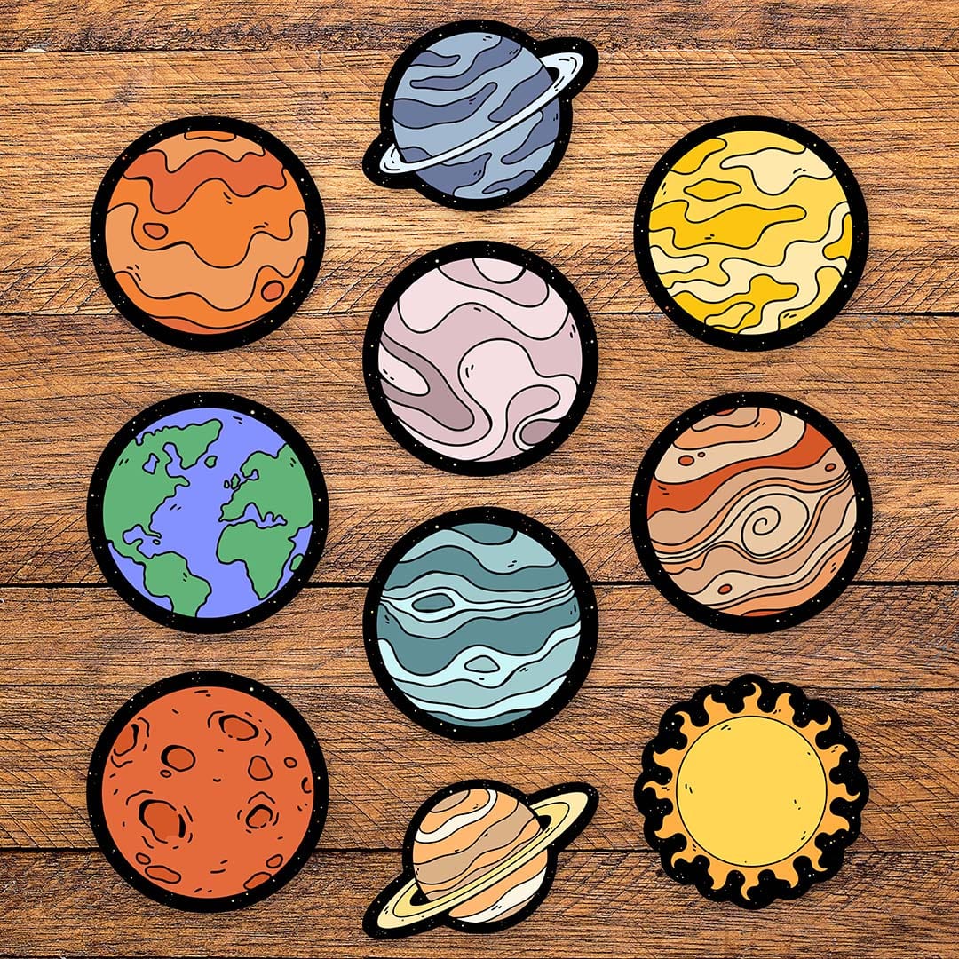 Solar System Planet Stickers 10 Pack – Big Moods