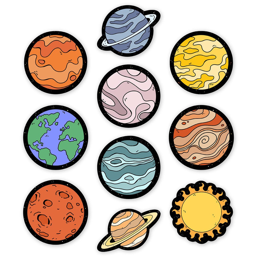 Solar System Planet Stickers 10 Pack – Big Moods