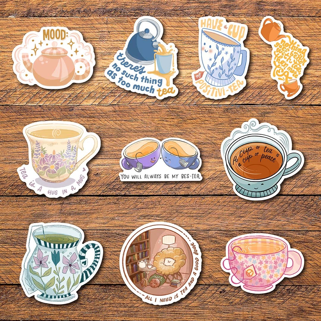 Tea Sticker 10 Pack – Big Moods