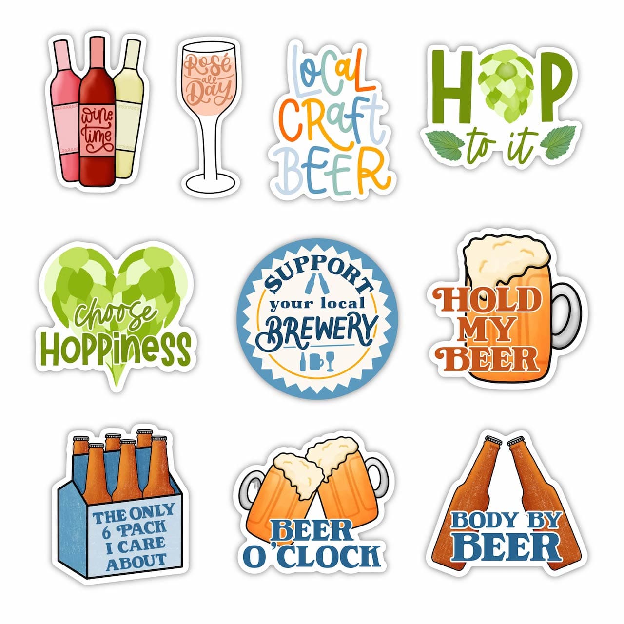 Alcohol pattern, beer, wine, vodka, tequila, Christmas Sticker for Sale by  wishingfox