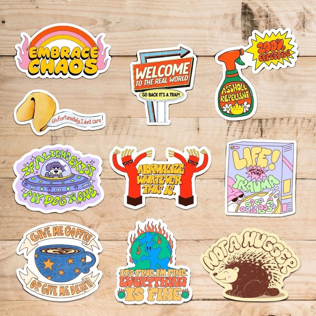 Sarcastic Sticker 10 Pack – Big Moods