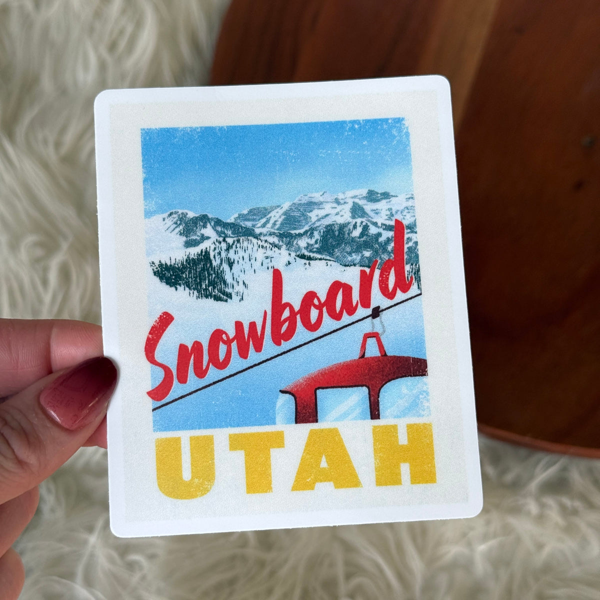 Snowboard Utah Vintage Sticker – Big Moods