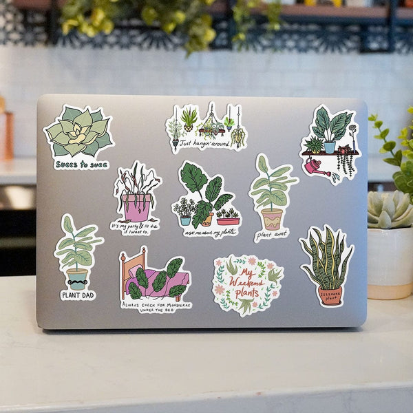 cute succulent stickers Weekend Plant Sticker 10 Pack – Big Moods