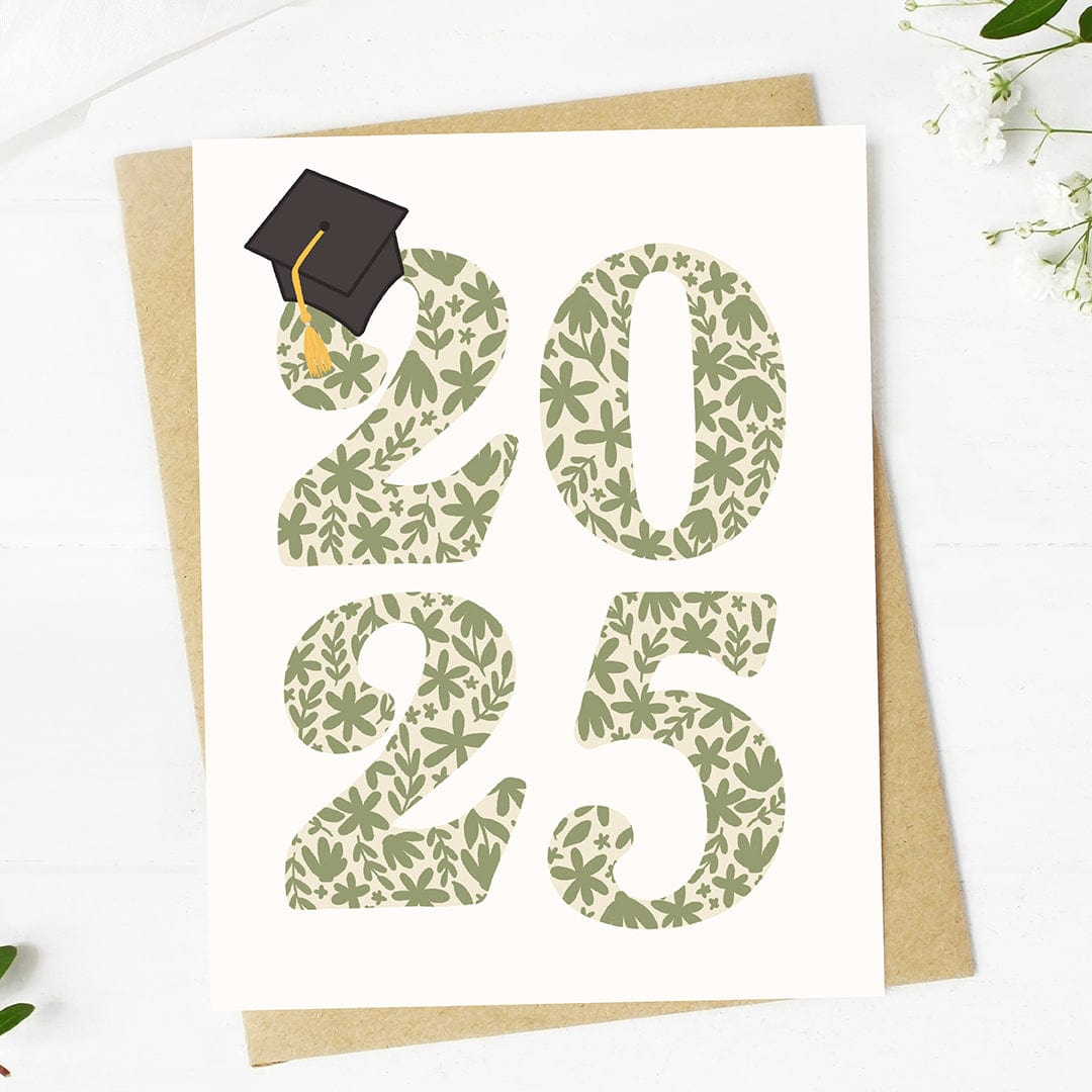 2025 Floral Pattern Graduation Greeting Card Big Moods 2025 Floral Pattern Graduation Greeting Card Big Moods