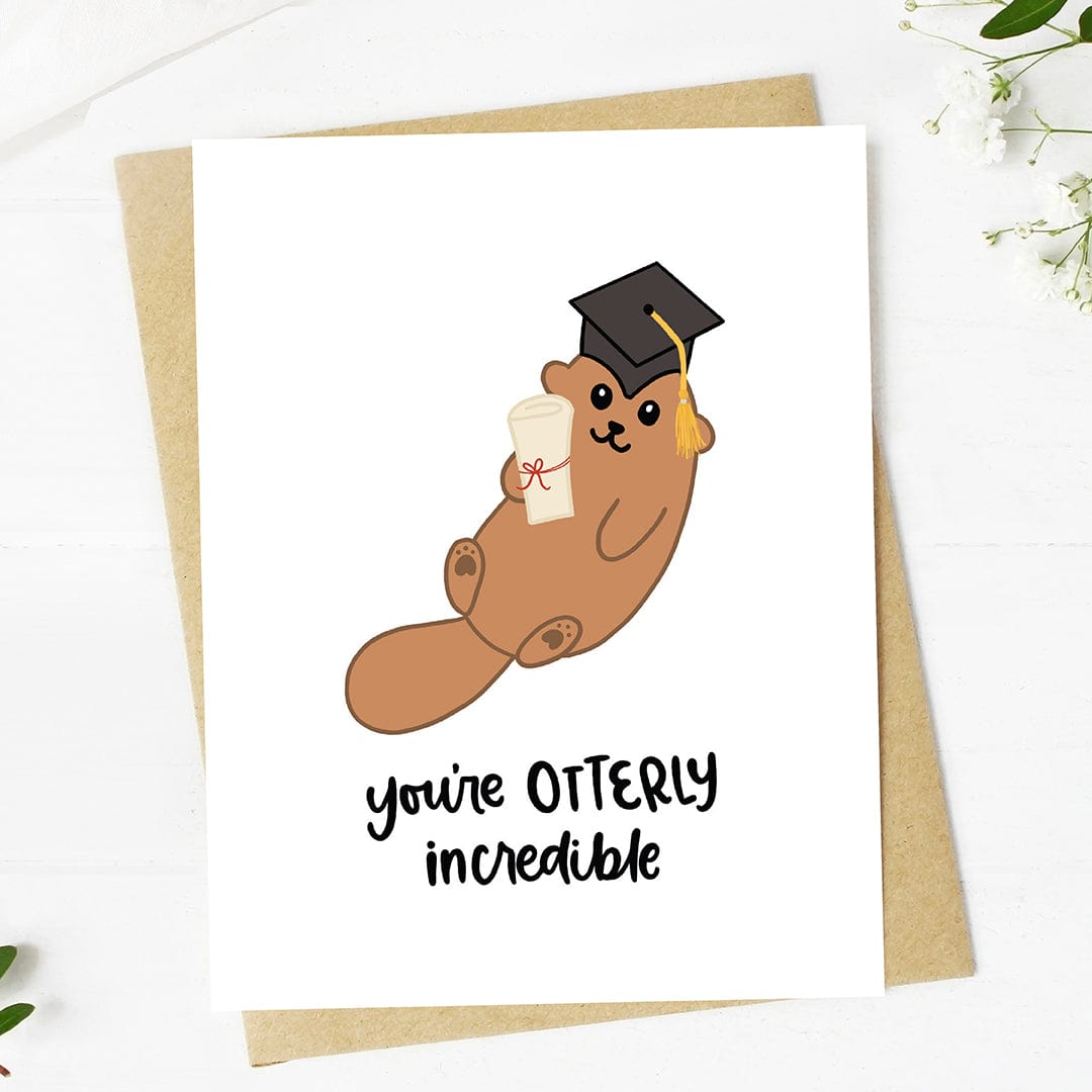 Youre Otterly Incredible Cute Otter Graduation Card | Big Moods Youre Otterly Incredible Cute Otter Graduation Card | Big Moods