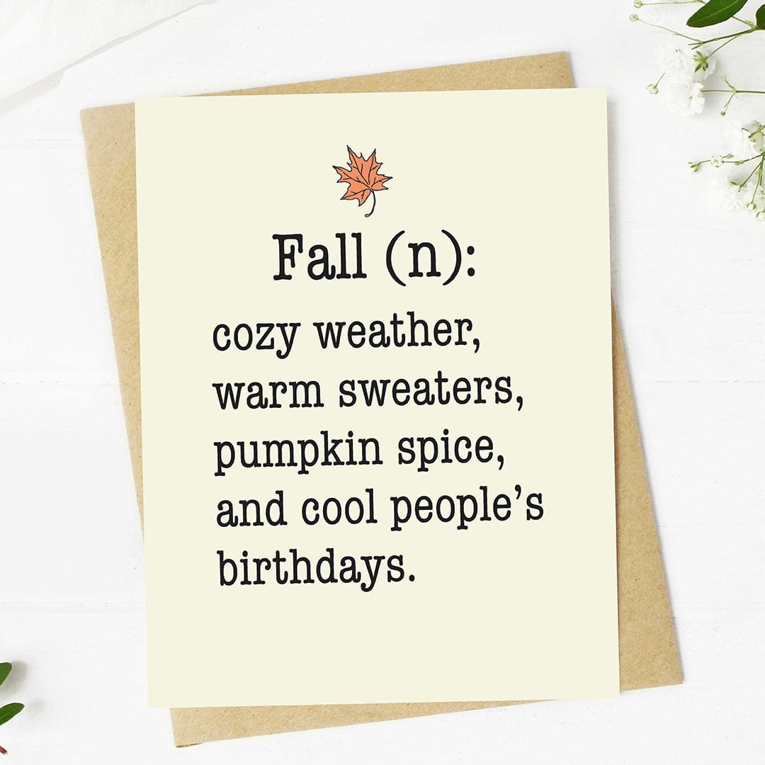Fall Definition Birthday Card – Big Moods