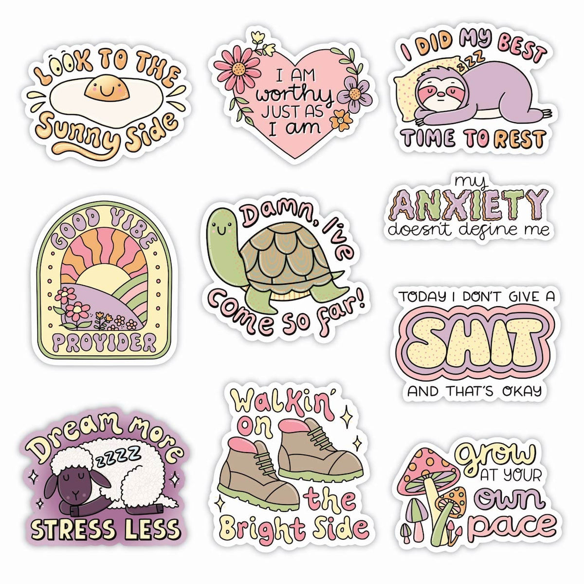I've Come So Far - Sticker 10 Pack – Big Moods