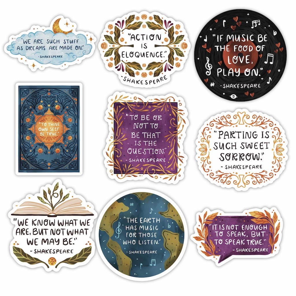 FREE PRINTABLE SHAKESPEARE QUOTE STICKERS Crafts Mad in Crafts