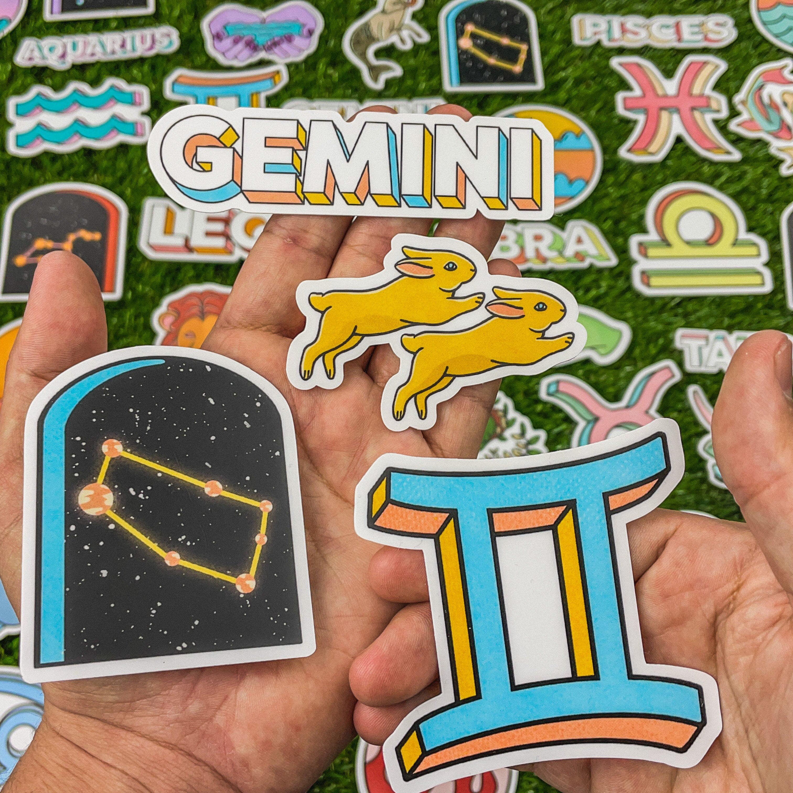 Gemini Lettering Zodiac Sticker – Big Moods