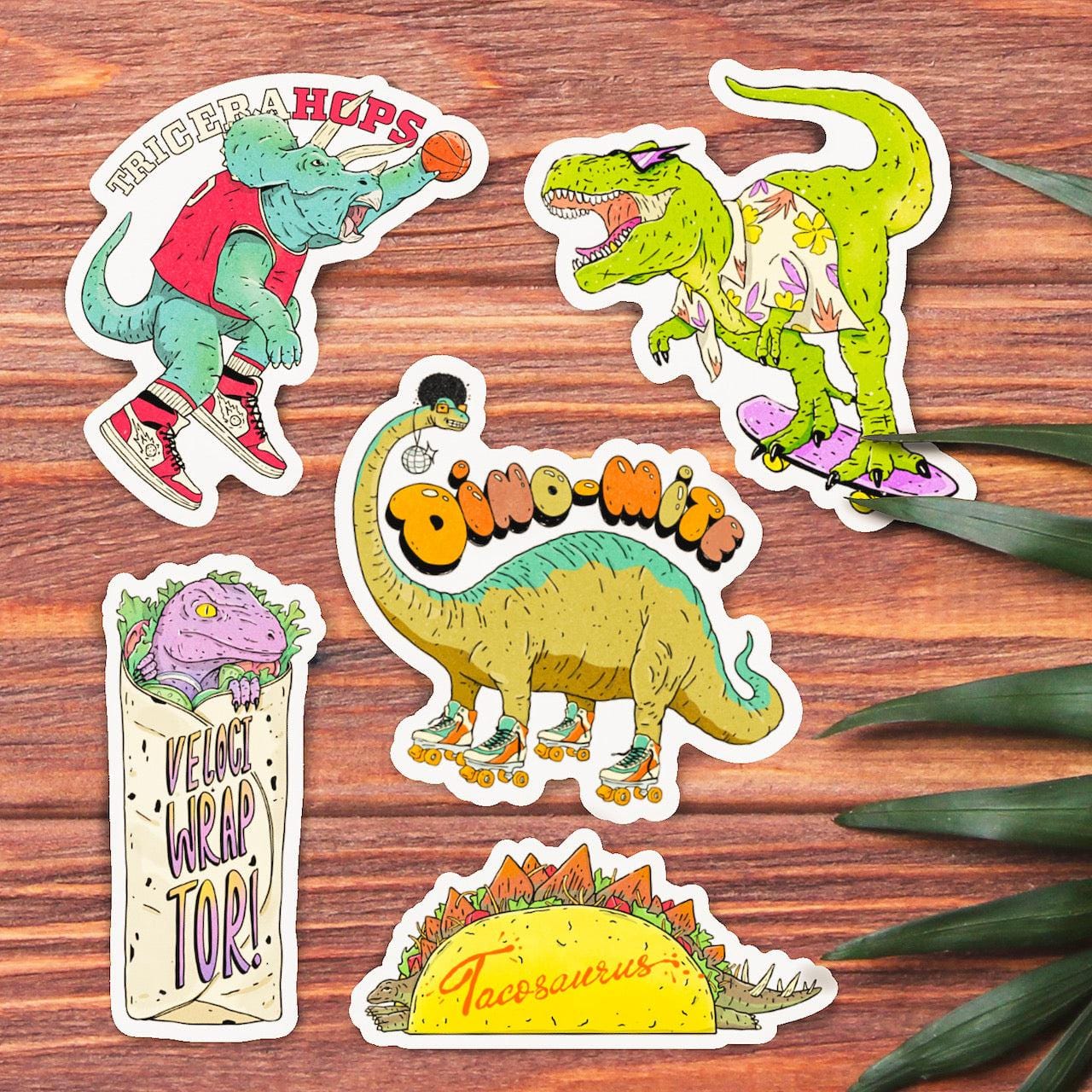 Funny Dinosaur Stickers 5 Pack – Big Moods