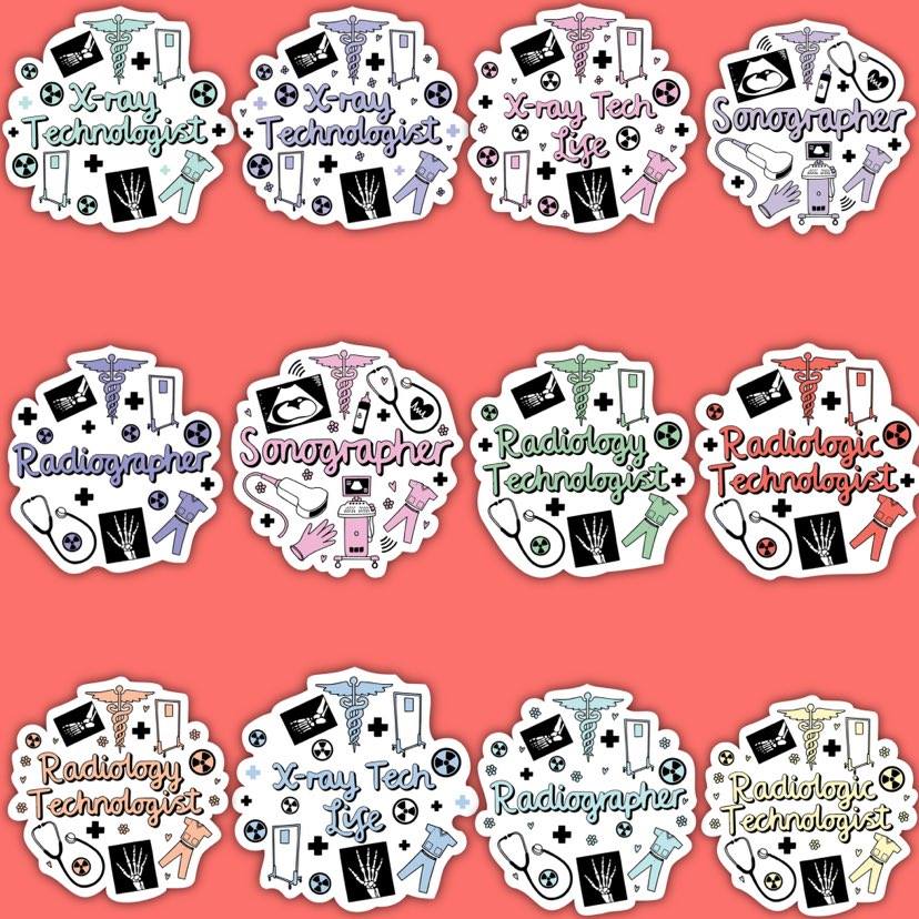 X-ray Tech, Sonographer, Radiology Sticker Pack – Big Moods