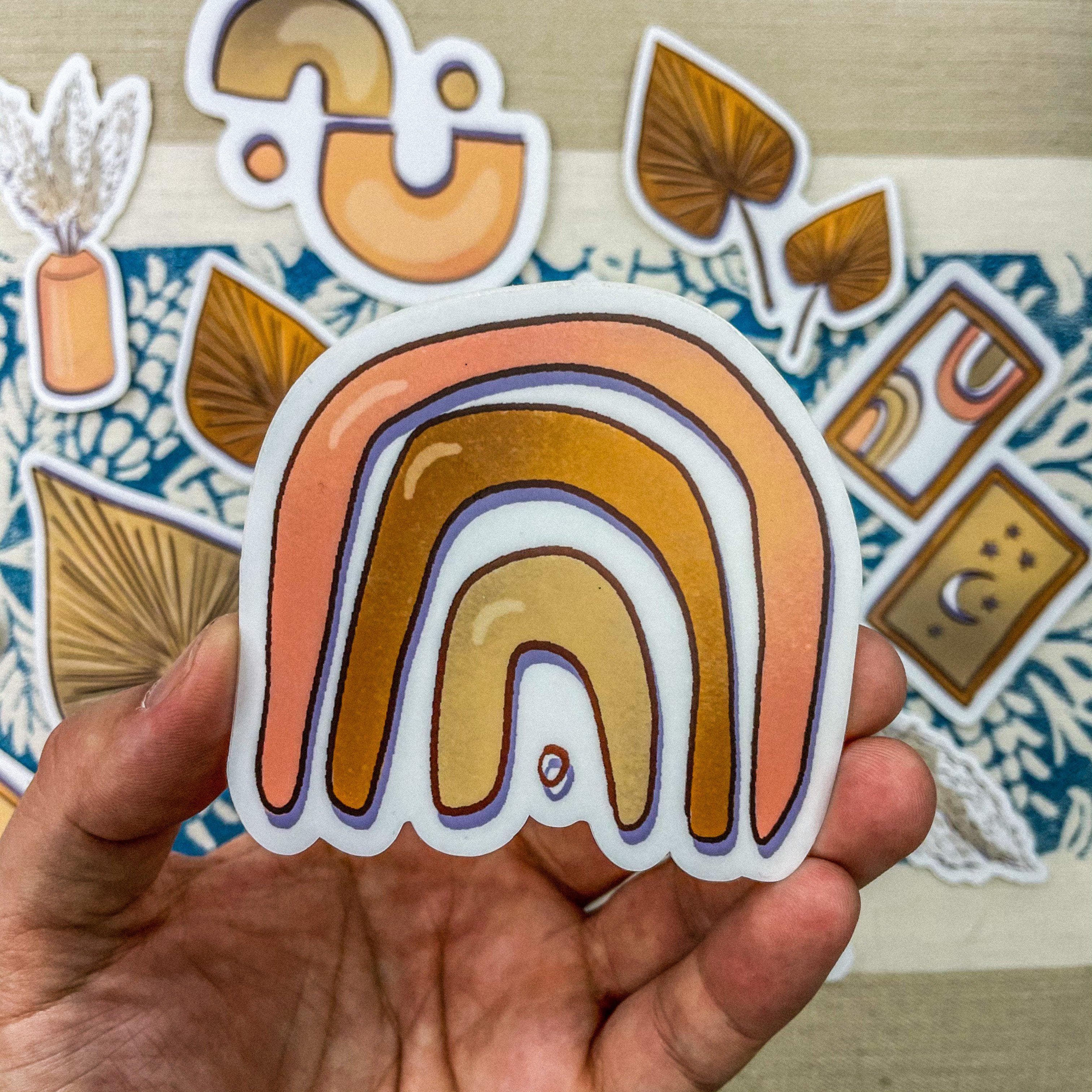 Multicolor Daisy Aesthetic Sticker