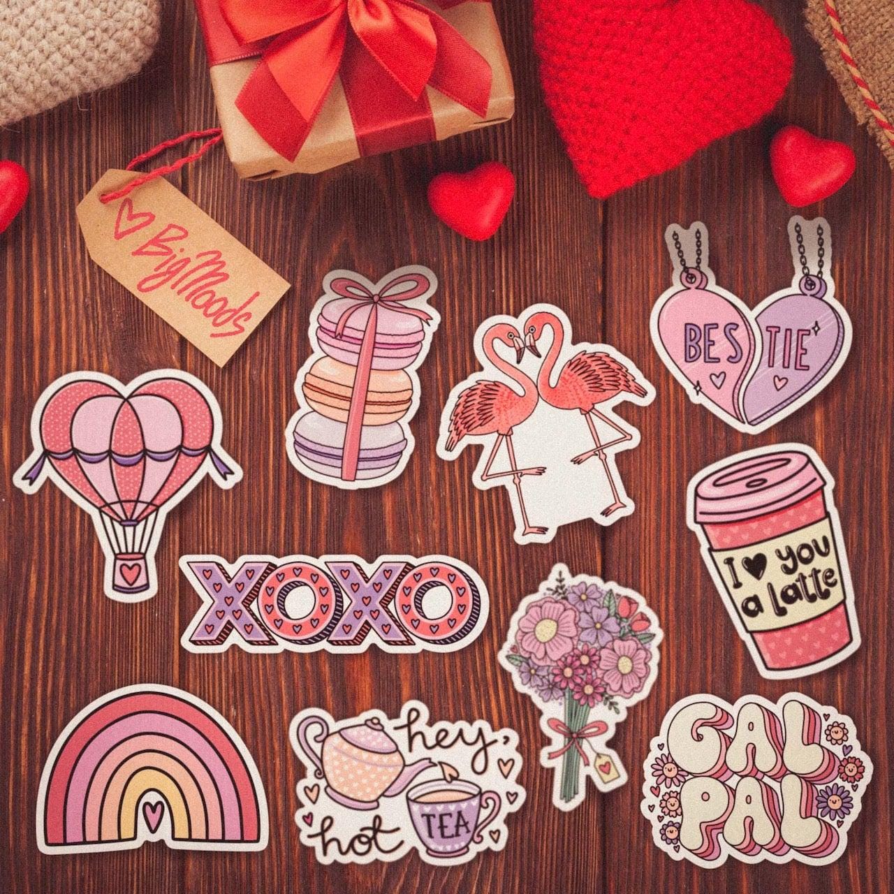 Valentine's Day Stickers 10 Pack – Big Moods