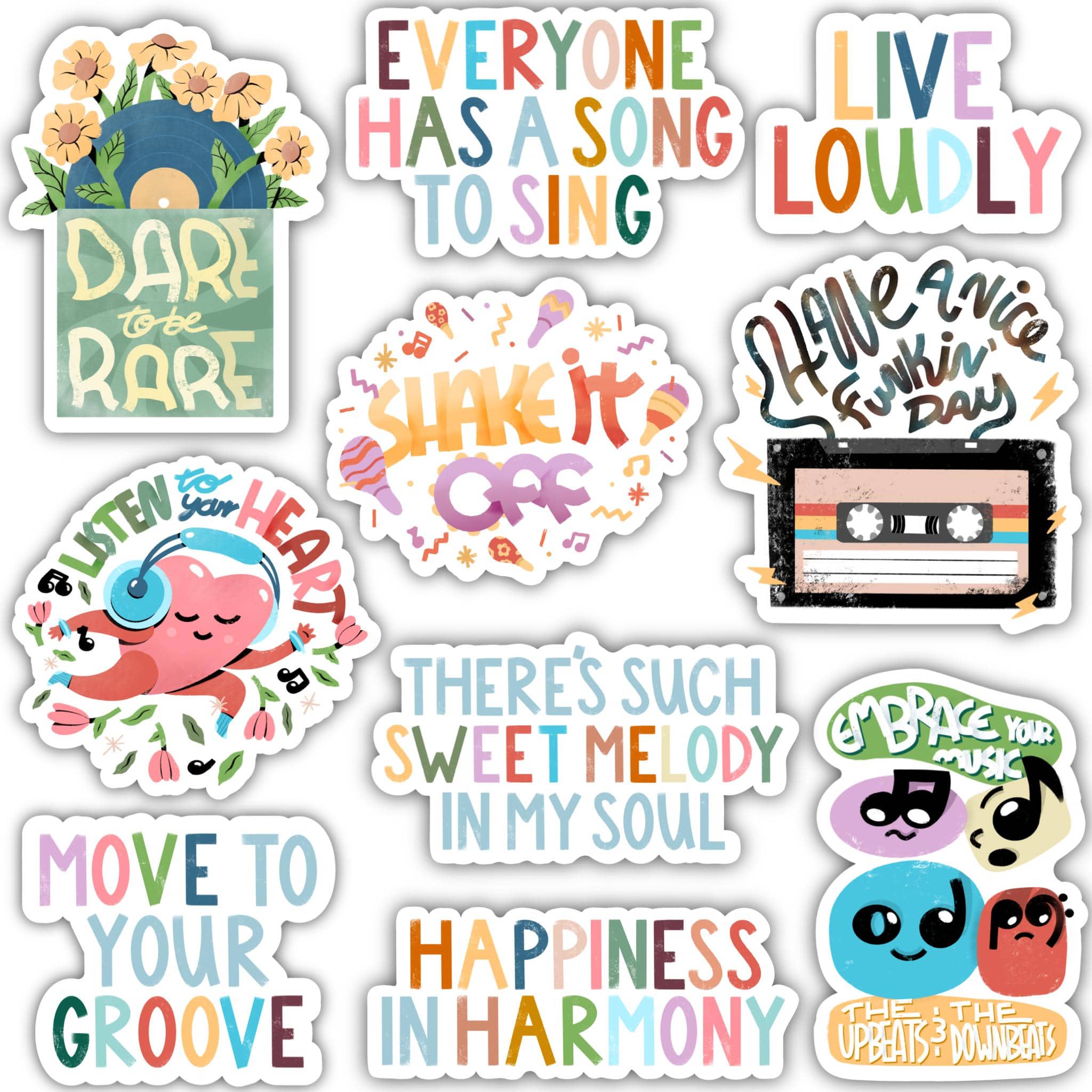 Positivity Sticker 10 Pack - Move to Your Groove – Big Moods