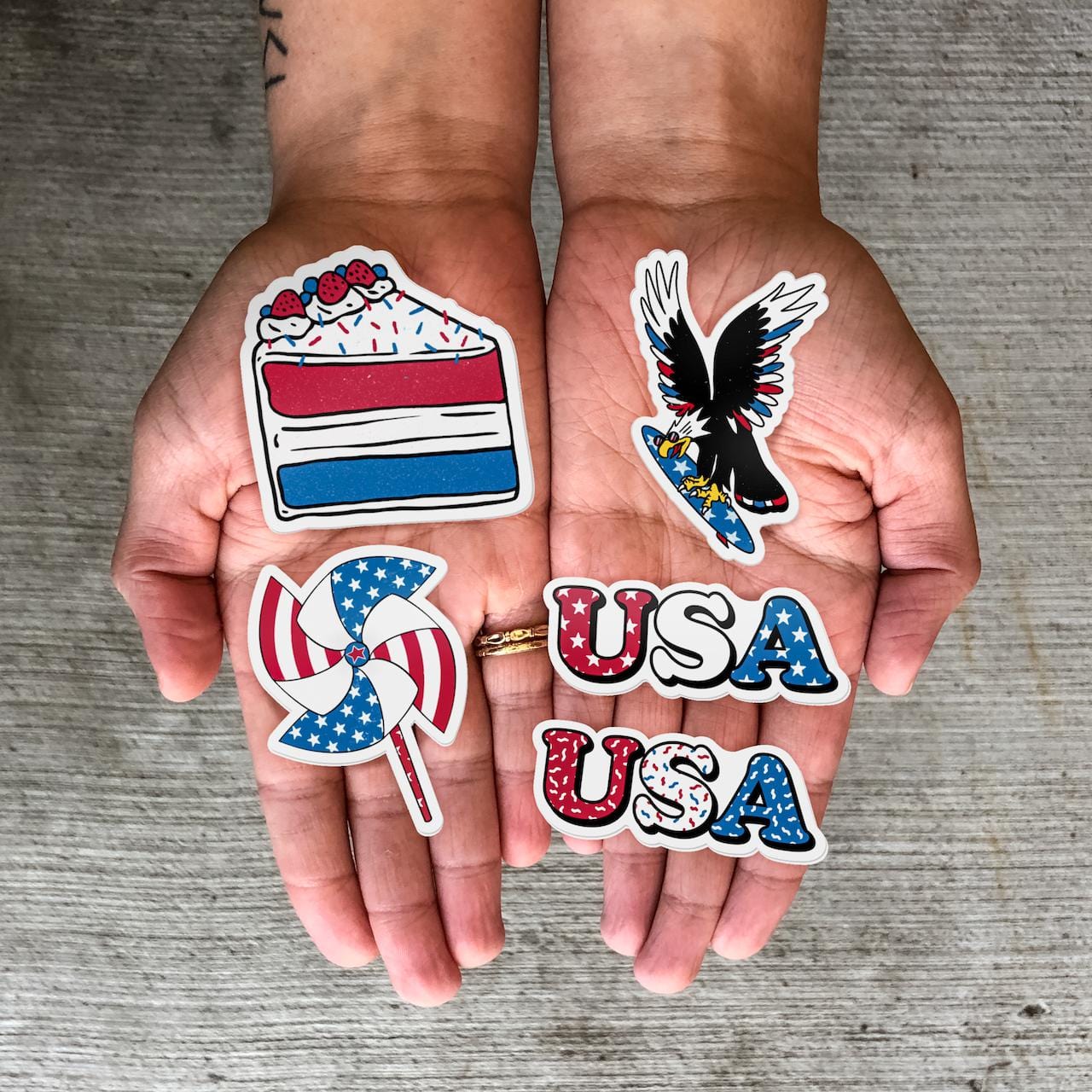 USA Sticker 5 Pack – Big Moods