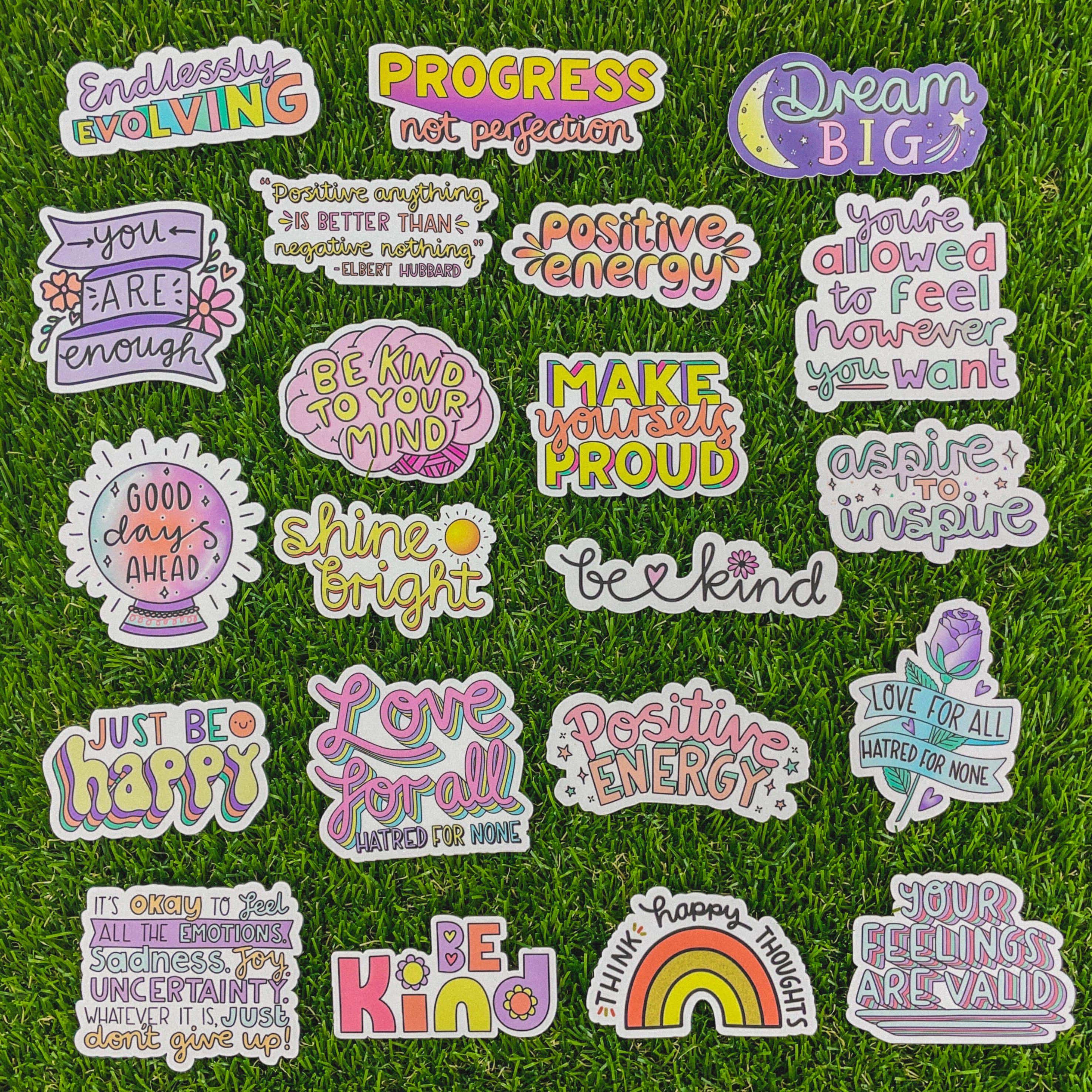 Colorful Positivity Sticker 22 Pack – Big Moods