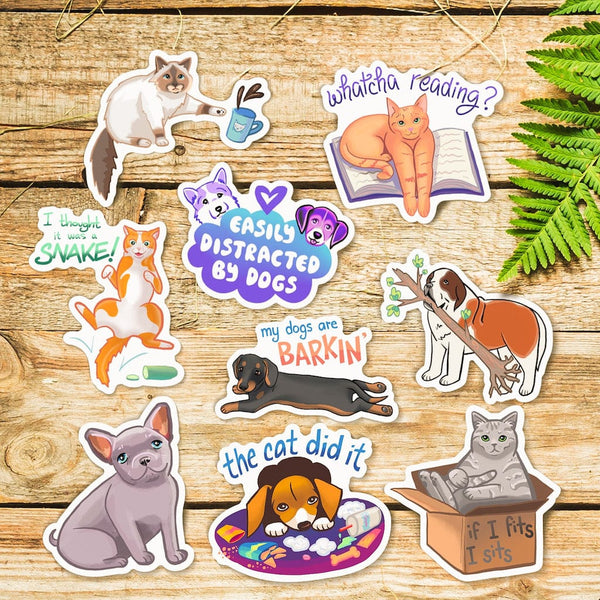 Sticko Stickers-Tiny Cats & Dogs 