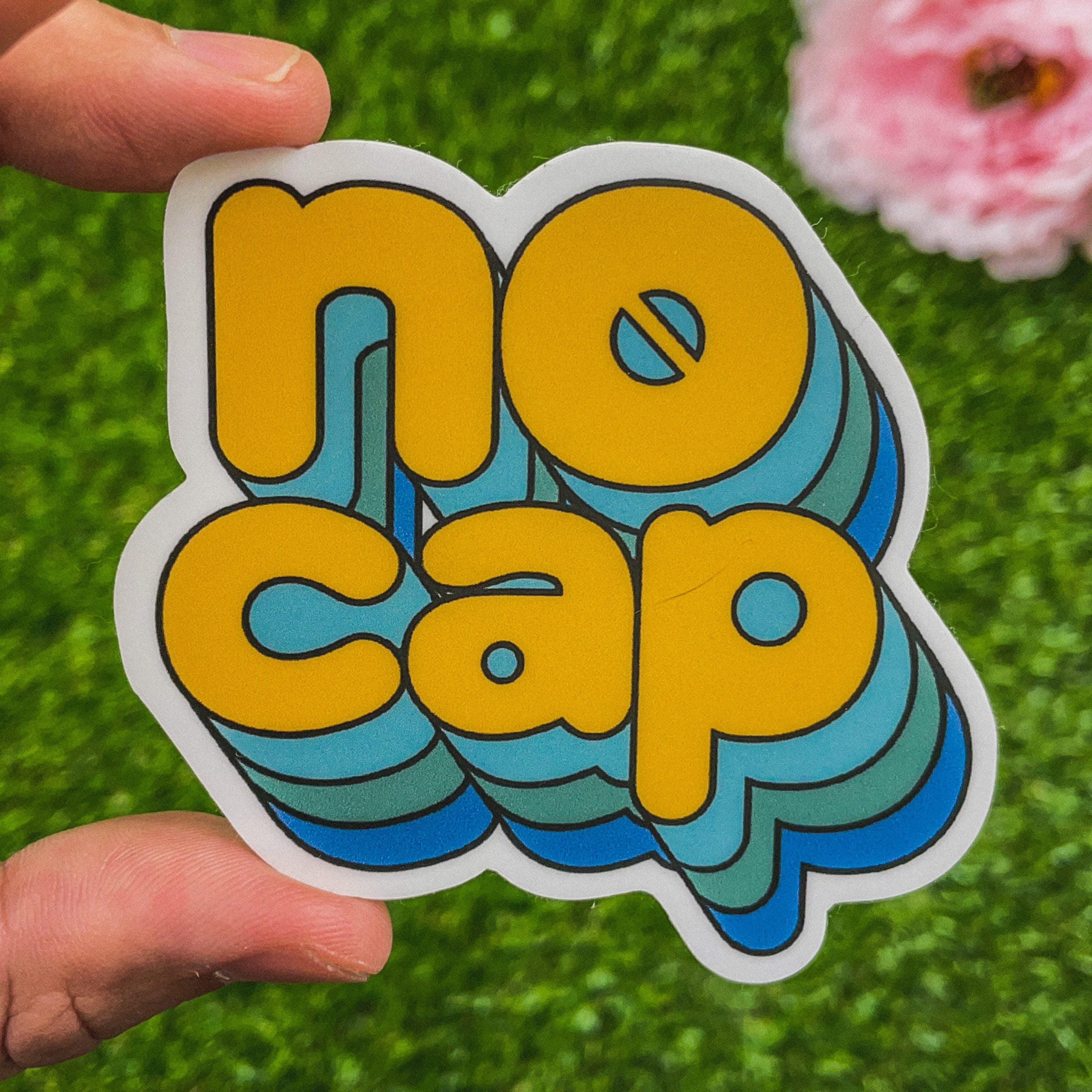 No Cap Multicolor Yellow Sticker – Big Moods