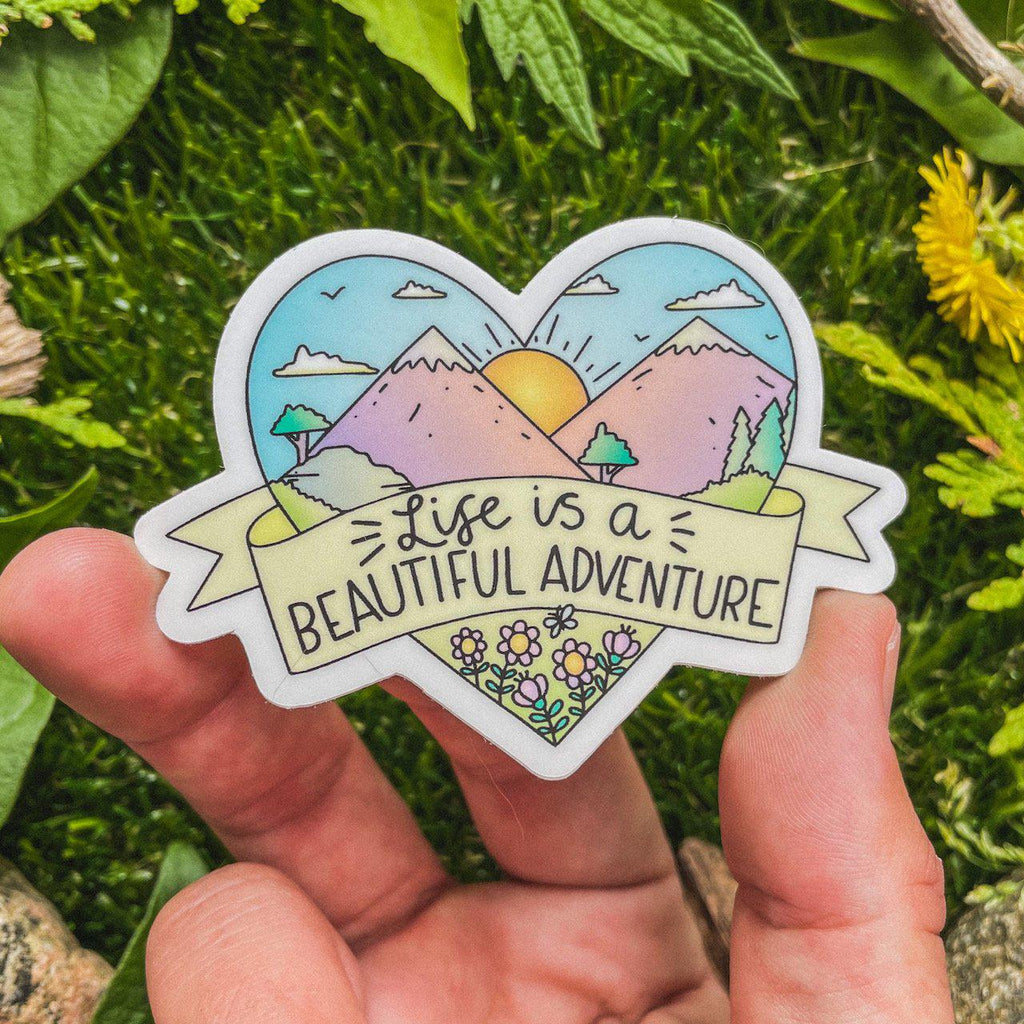 This Is Life Sticker Life is a Beautiful Adventure Heart Nature Sticker – Big Moods
