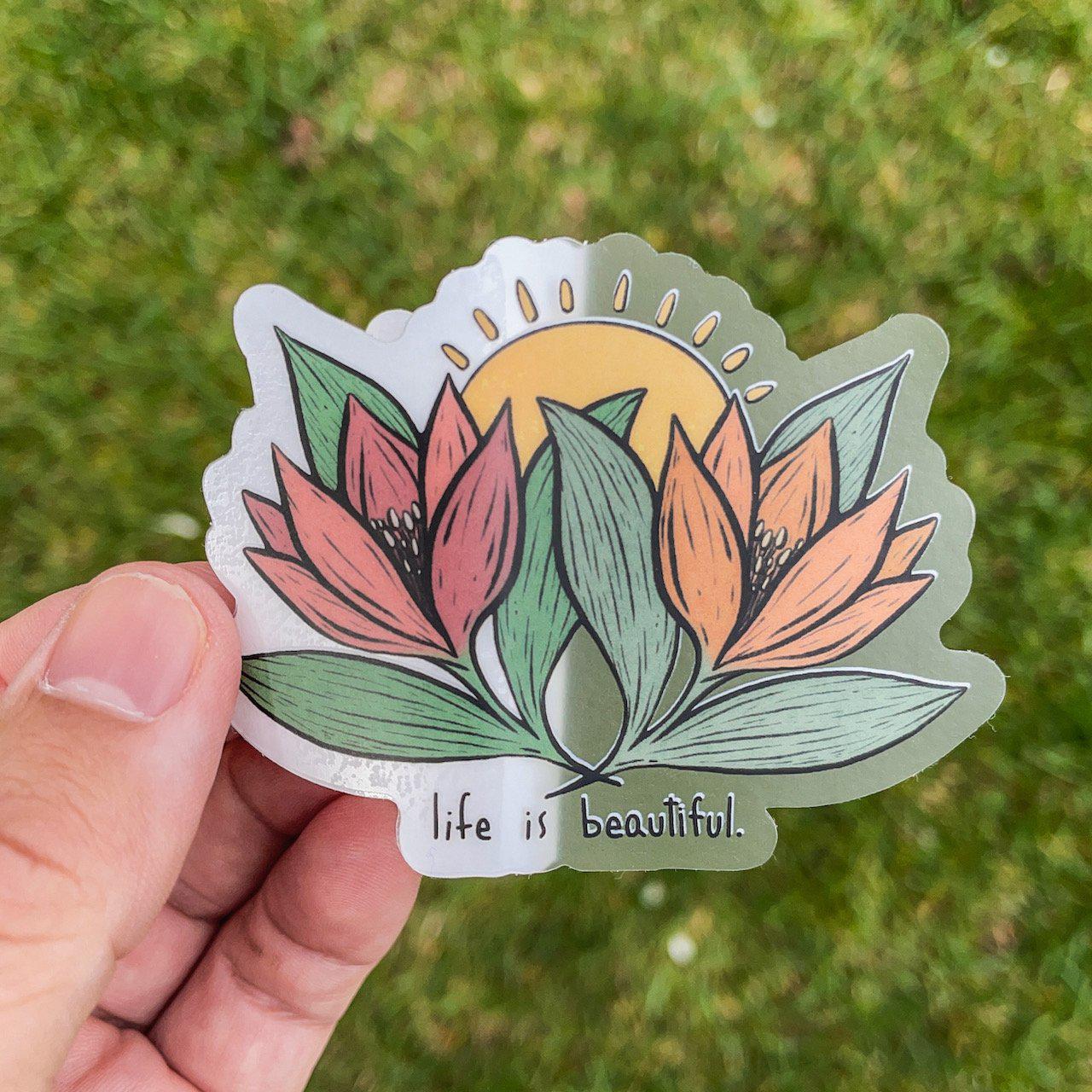 This Is Life Sticker Life is Beautiful - Clear Sticker – Big Moods