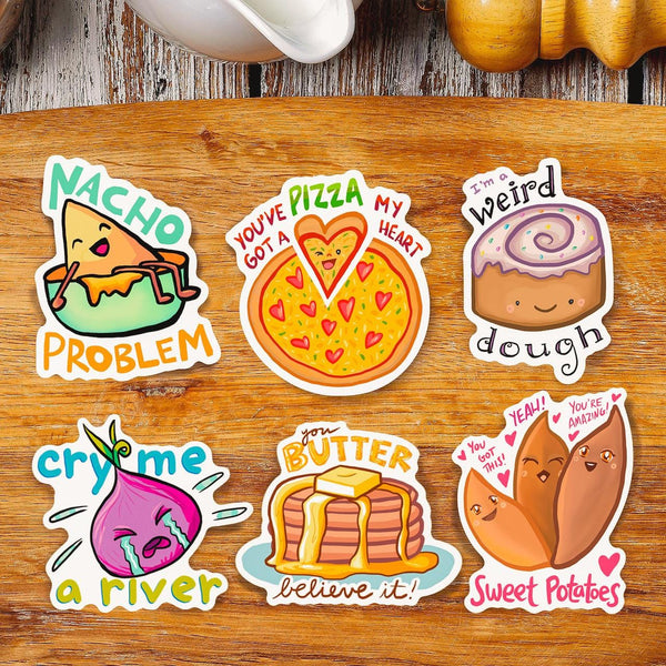 Food Pun Stickers 5 Pack – Big Moods