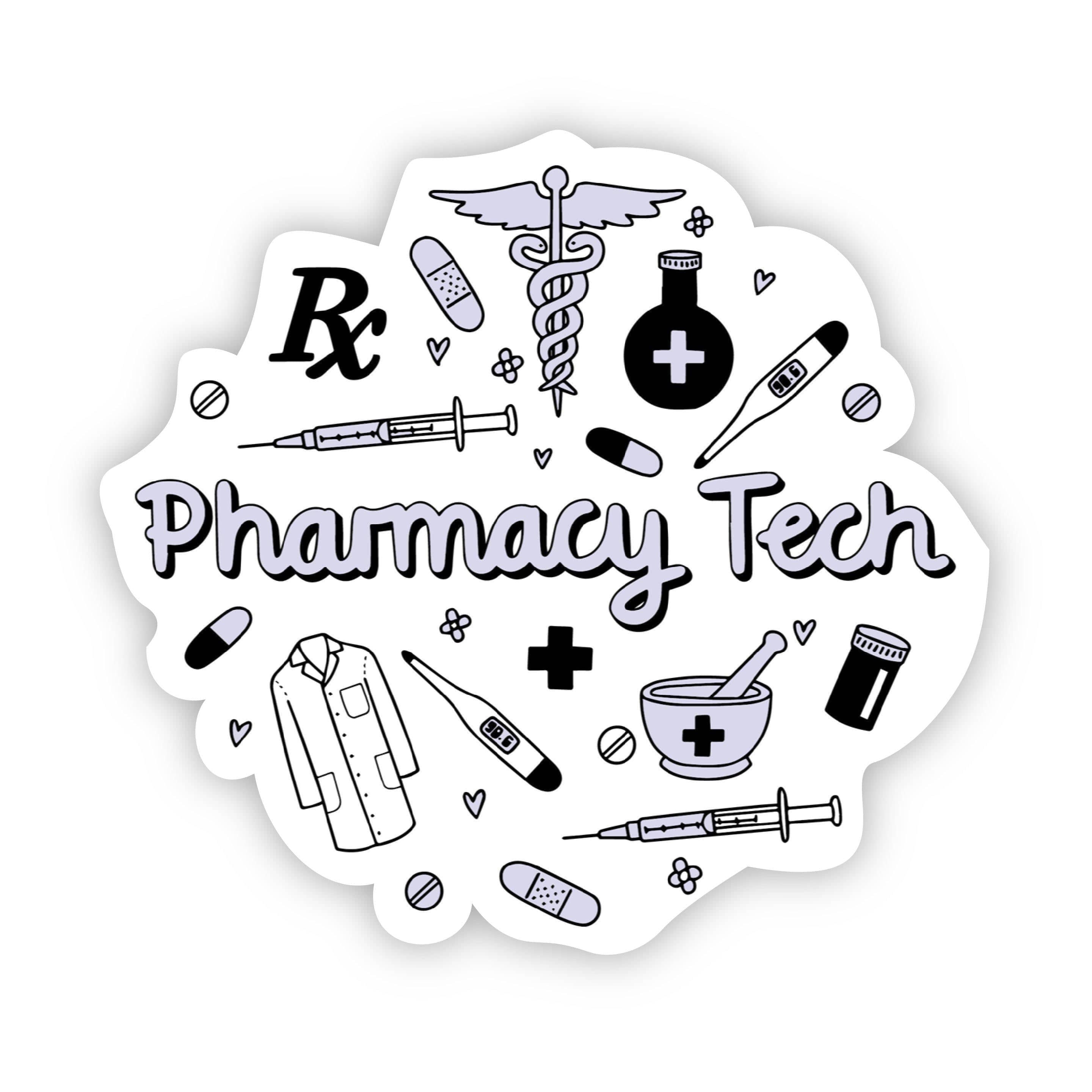 Medication Tech Sign Pharmacy Technician Symbol