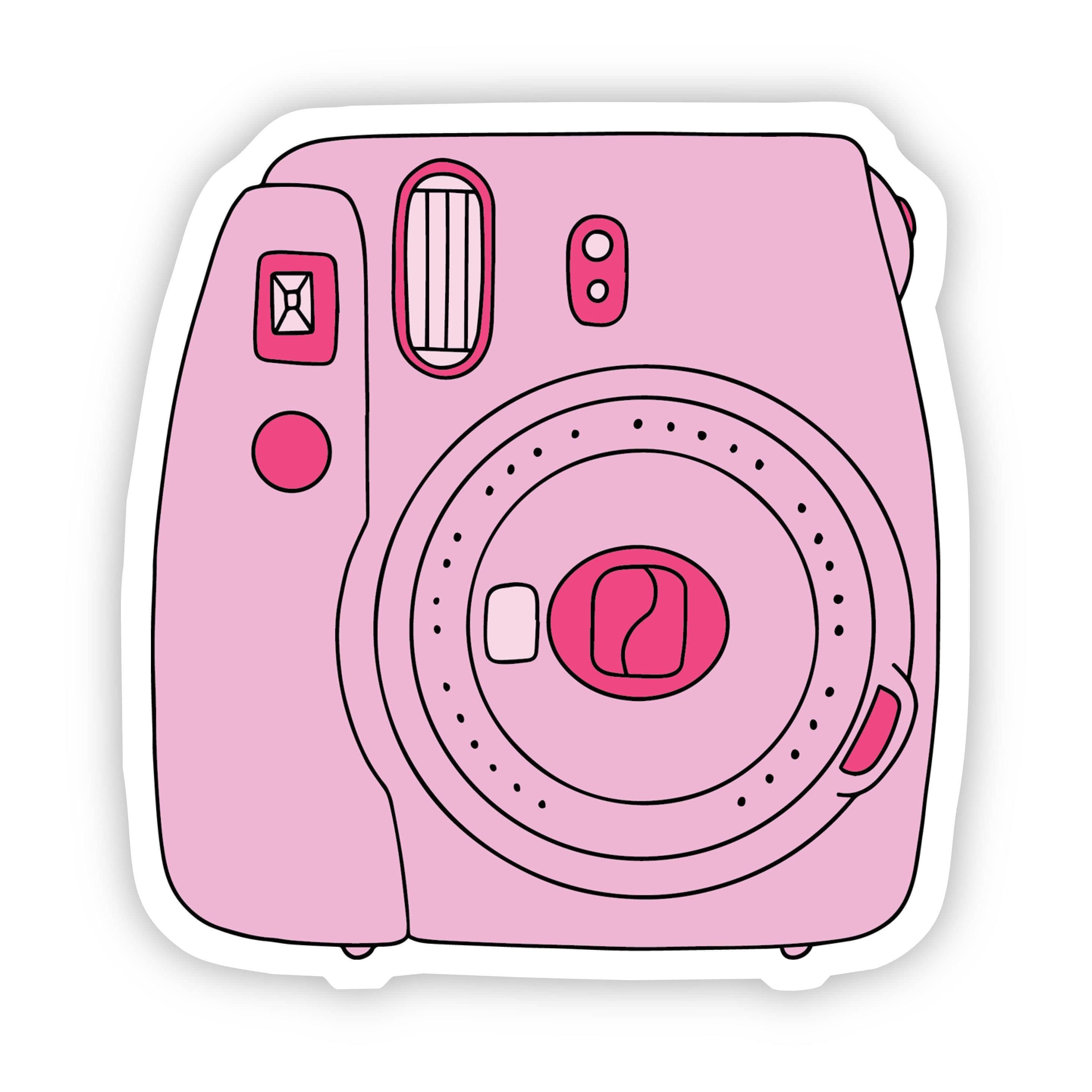 Sticker Aesthetic Pink Polaroid Pink Instax Fujifilm