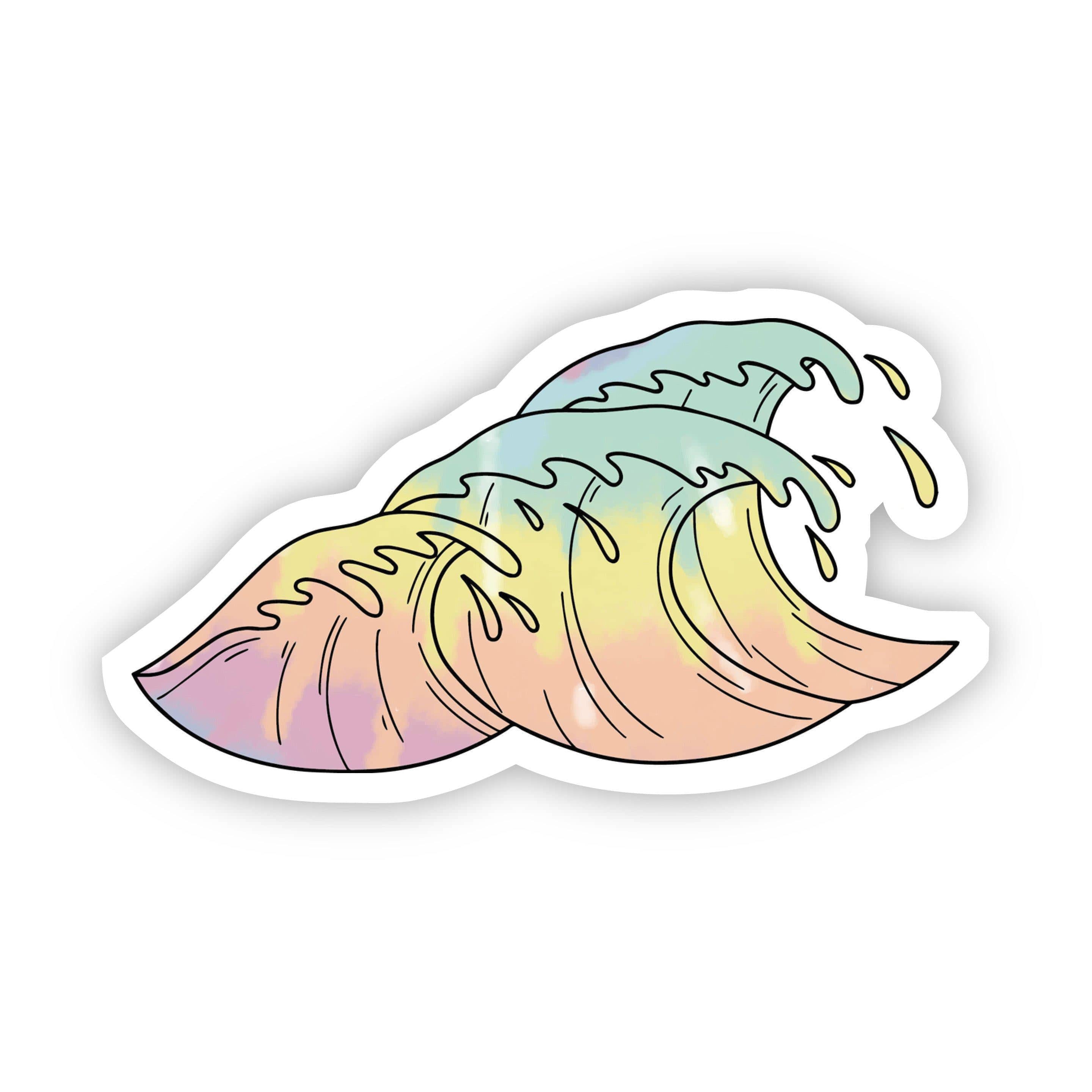 Tie Dye Waves Aesthetic Sticker – Big Moods
