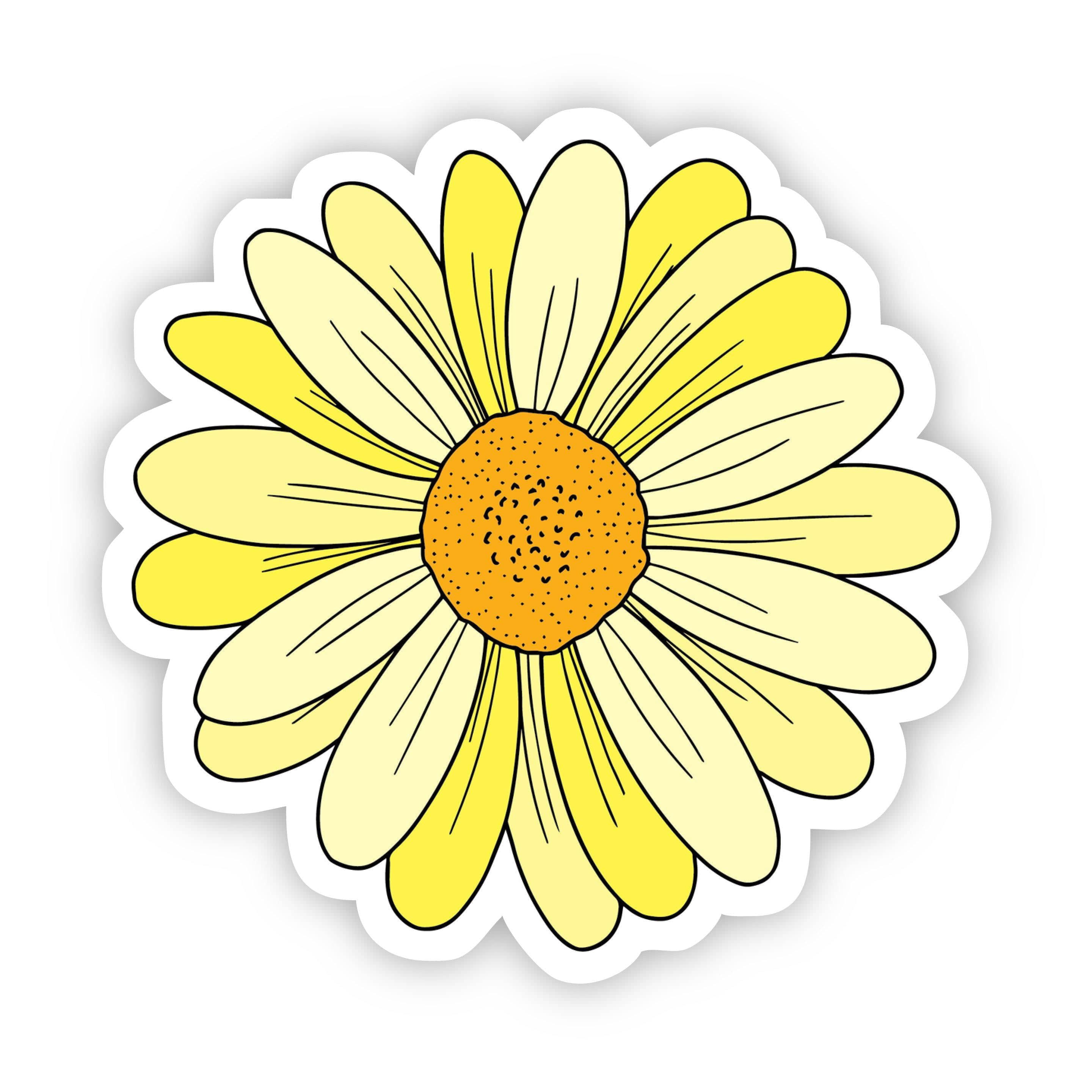 Yellow Daisy Aesthetic Sticker