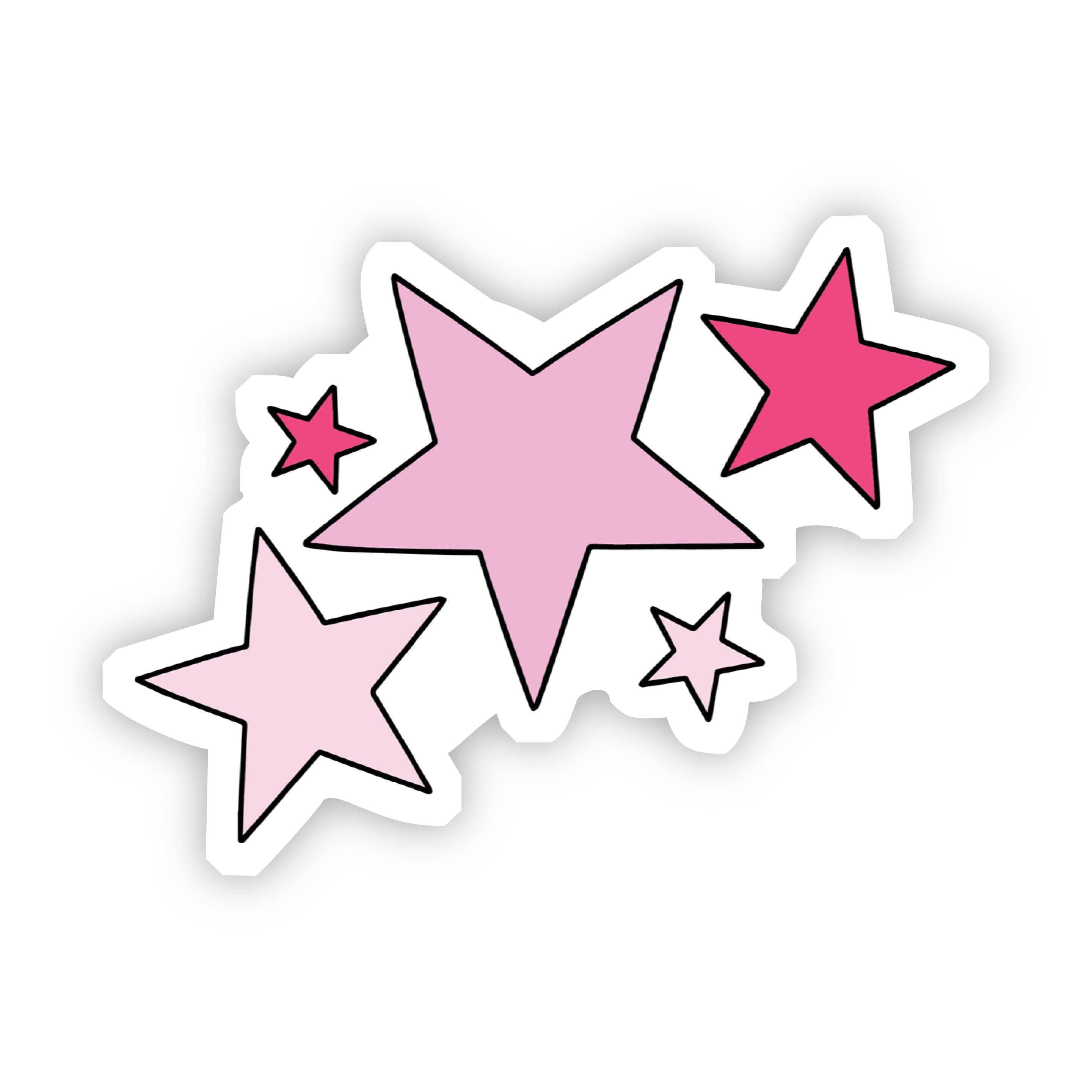 Pink Stars Aesthetic Sticker Big Moods Pink Stars Aesthetic Sticker Big Moods
