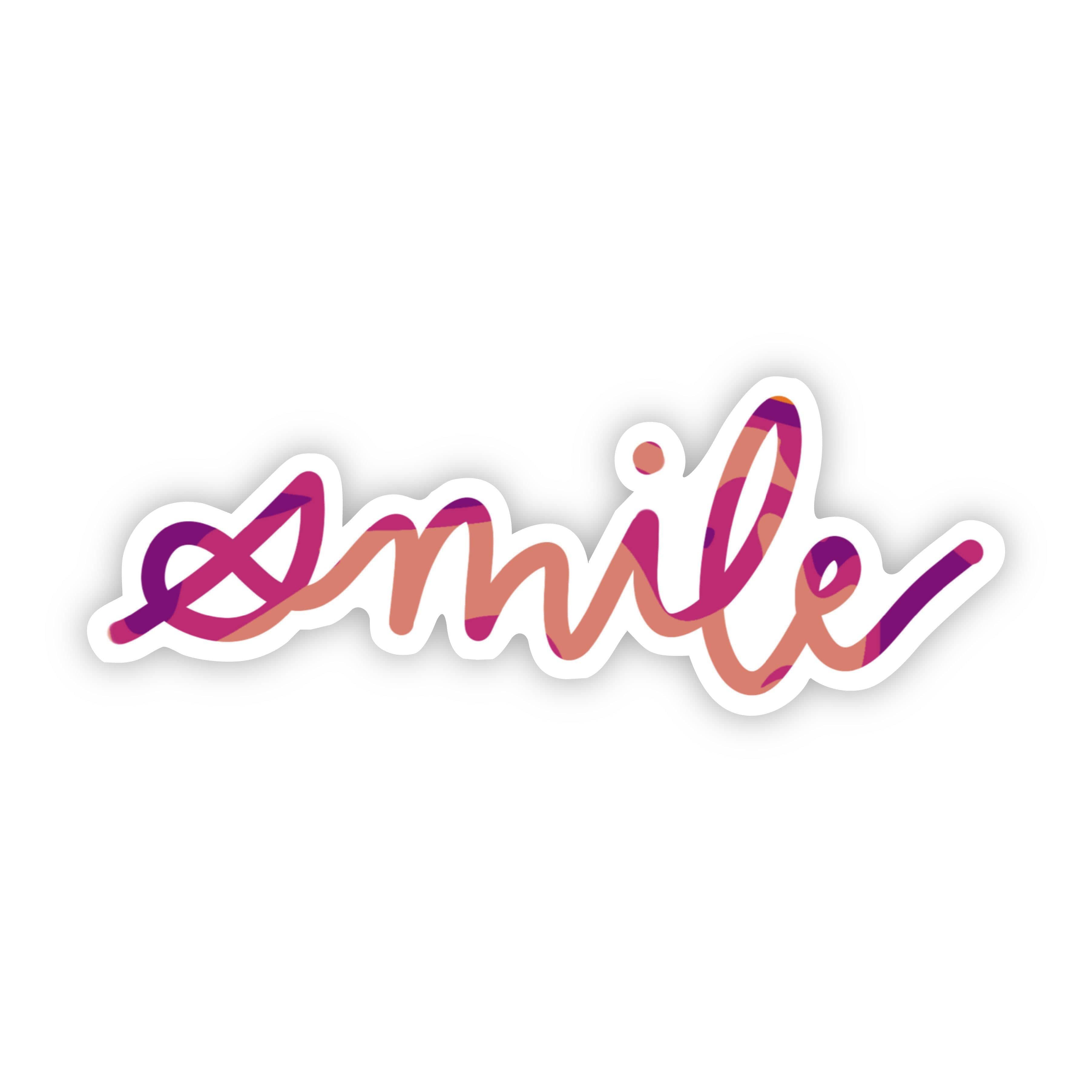 Smile Cursive Sticker – Big Moods
