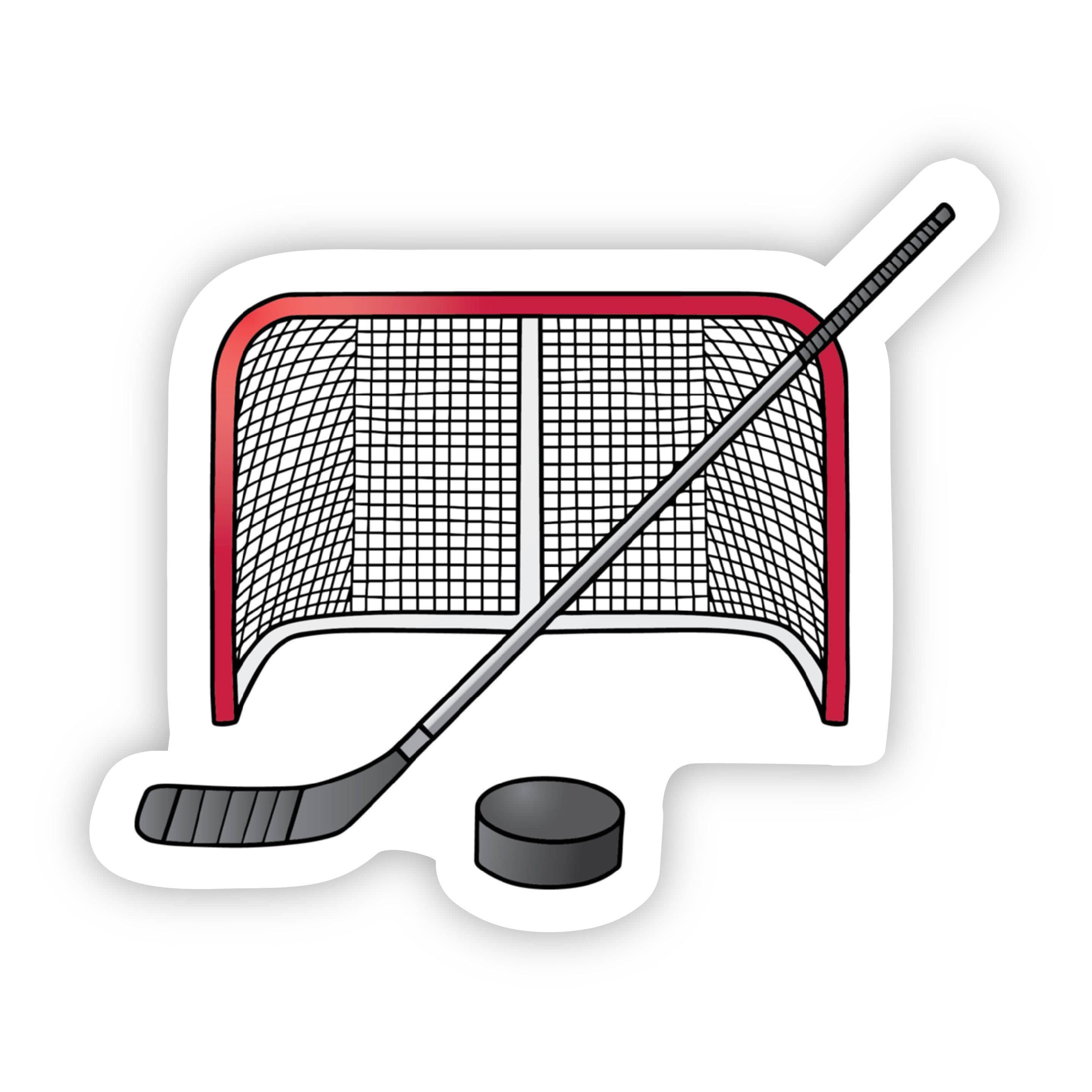 Puck Sticker Hockey Stick, Net, and Puck Sticker – Big Moods