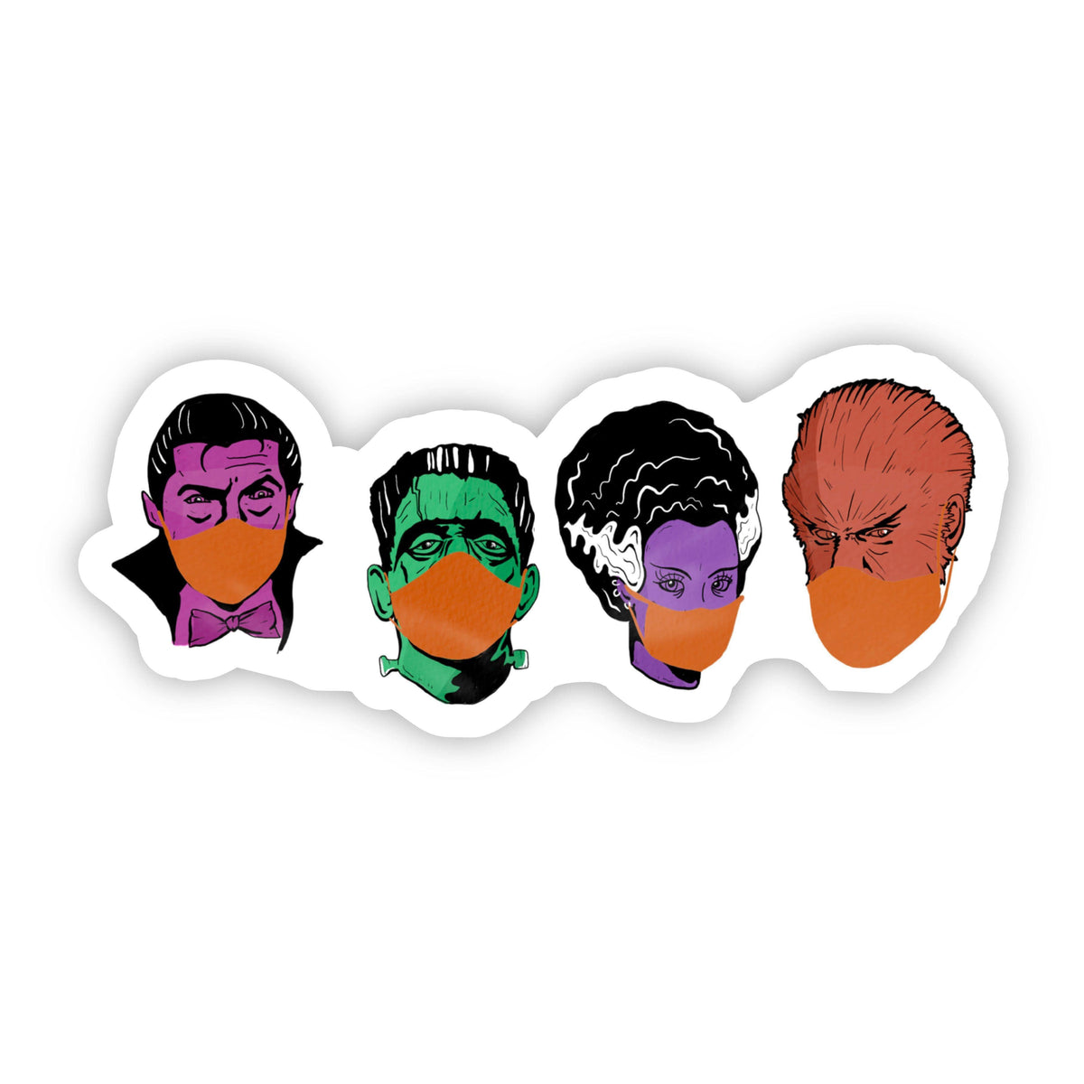Monster Mask Halloween Sticker - Pandemic Edition – Big Moods