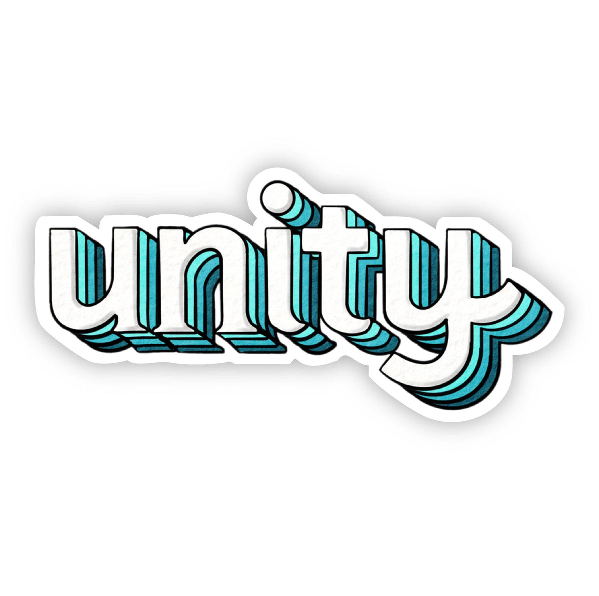 Unity Teal Lettering Sticker – Big Moods