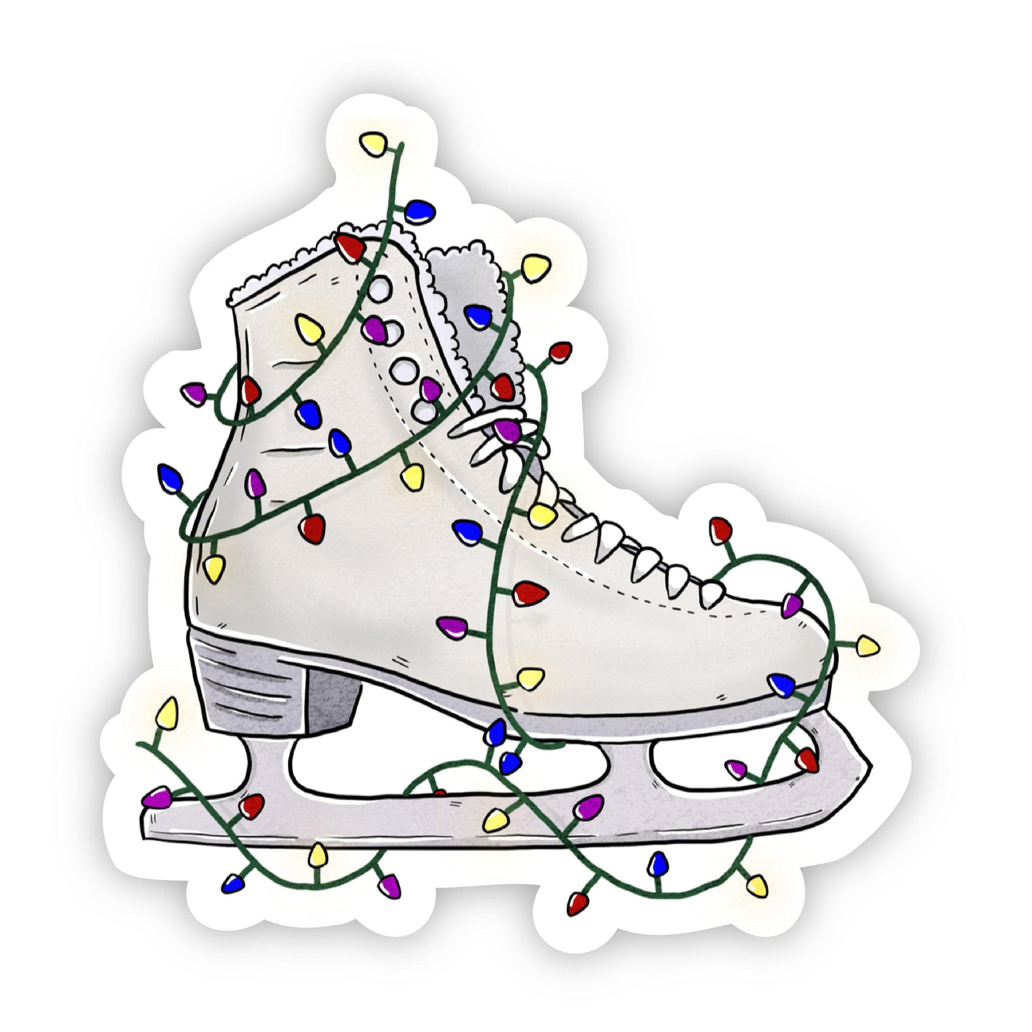 6.5" Skater's Mom Vinyl Decal – White Glossy Window Sticker For Car Or Laptop (Ice Figure Skating)