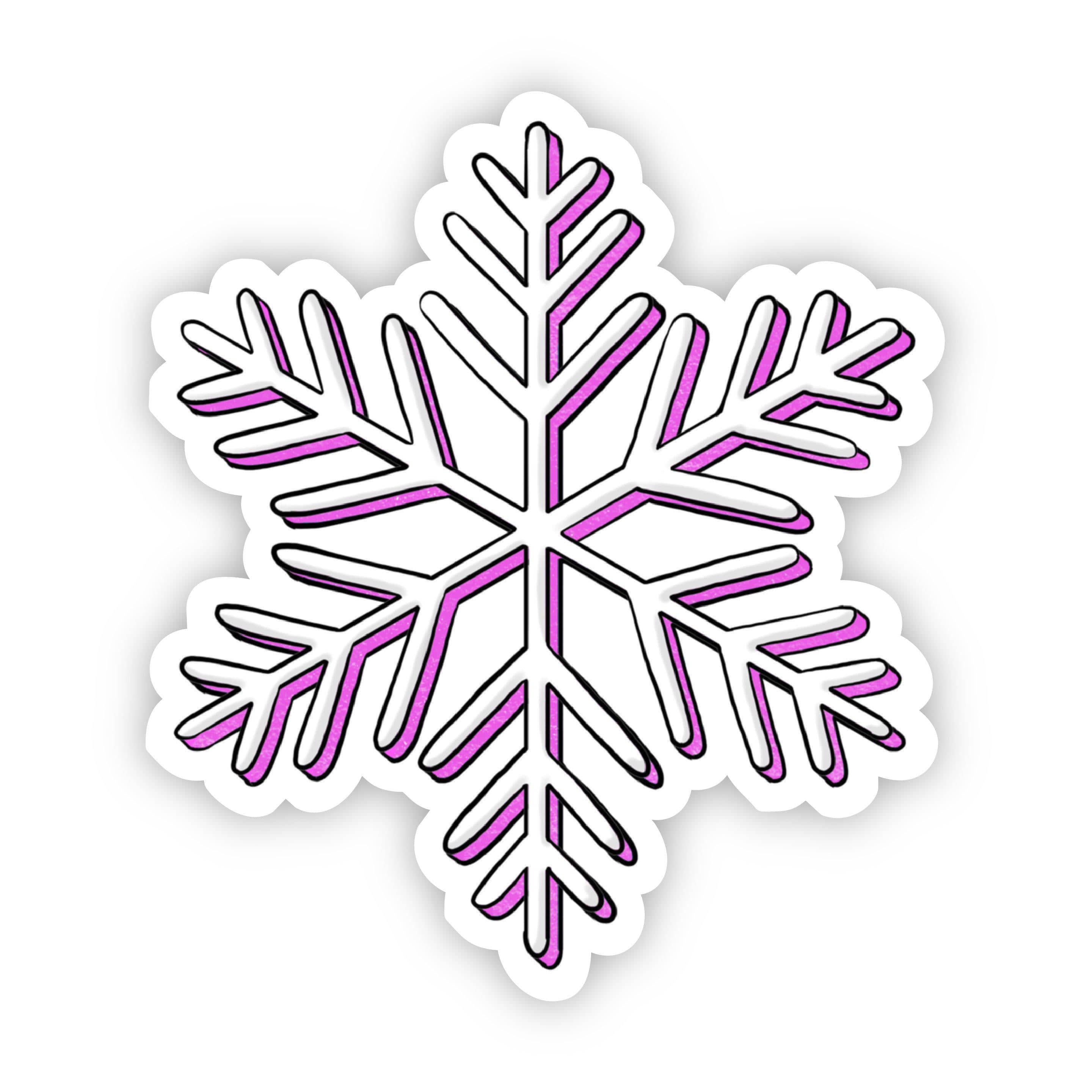 Colors of the Rainbow Snowflake Stickers
